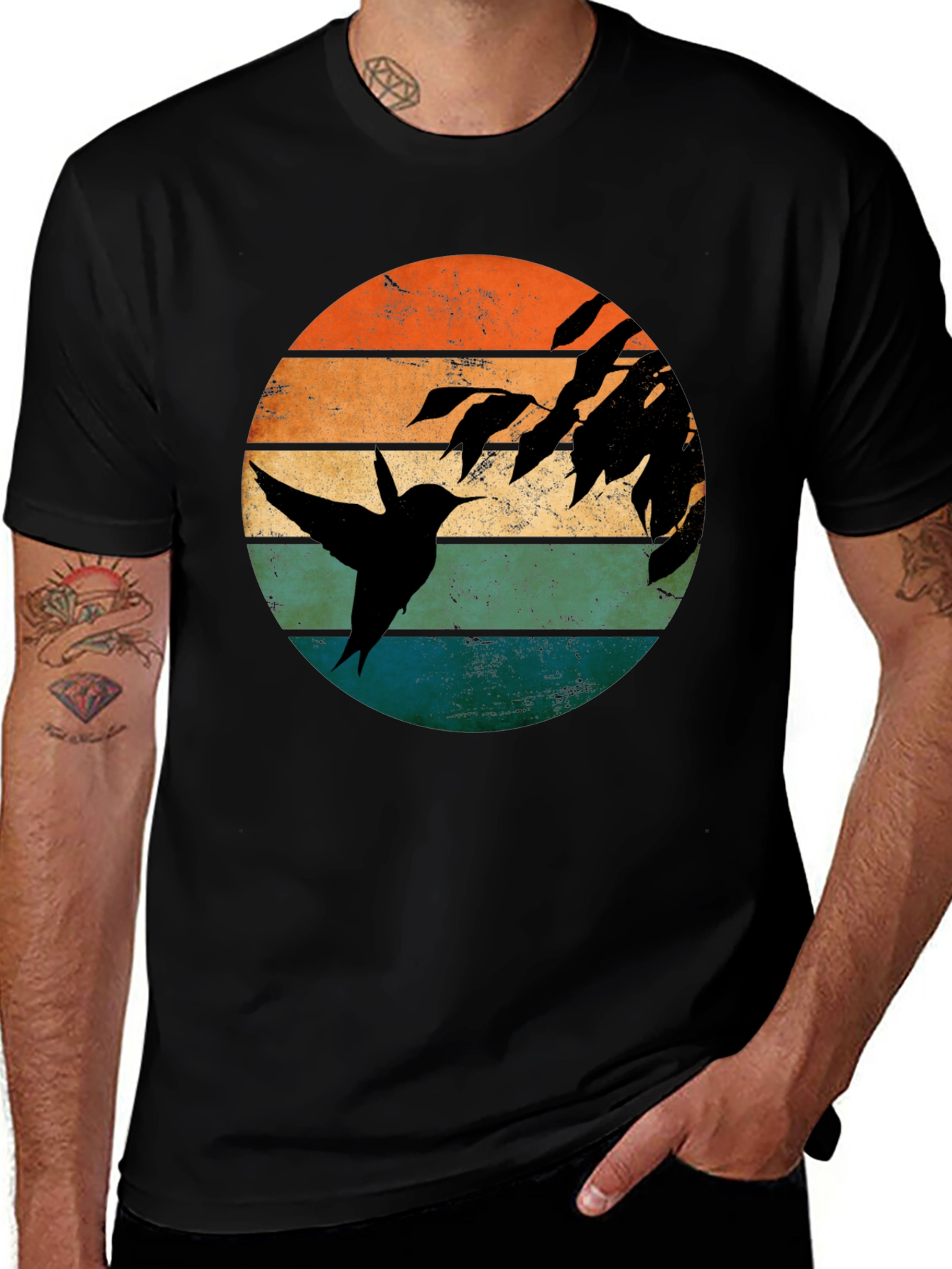 Variant 23 of Hummingbird Sunset Graphic T-Shirt