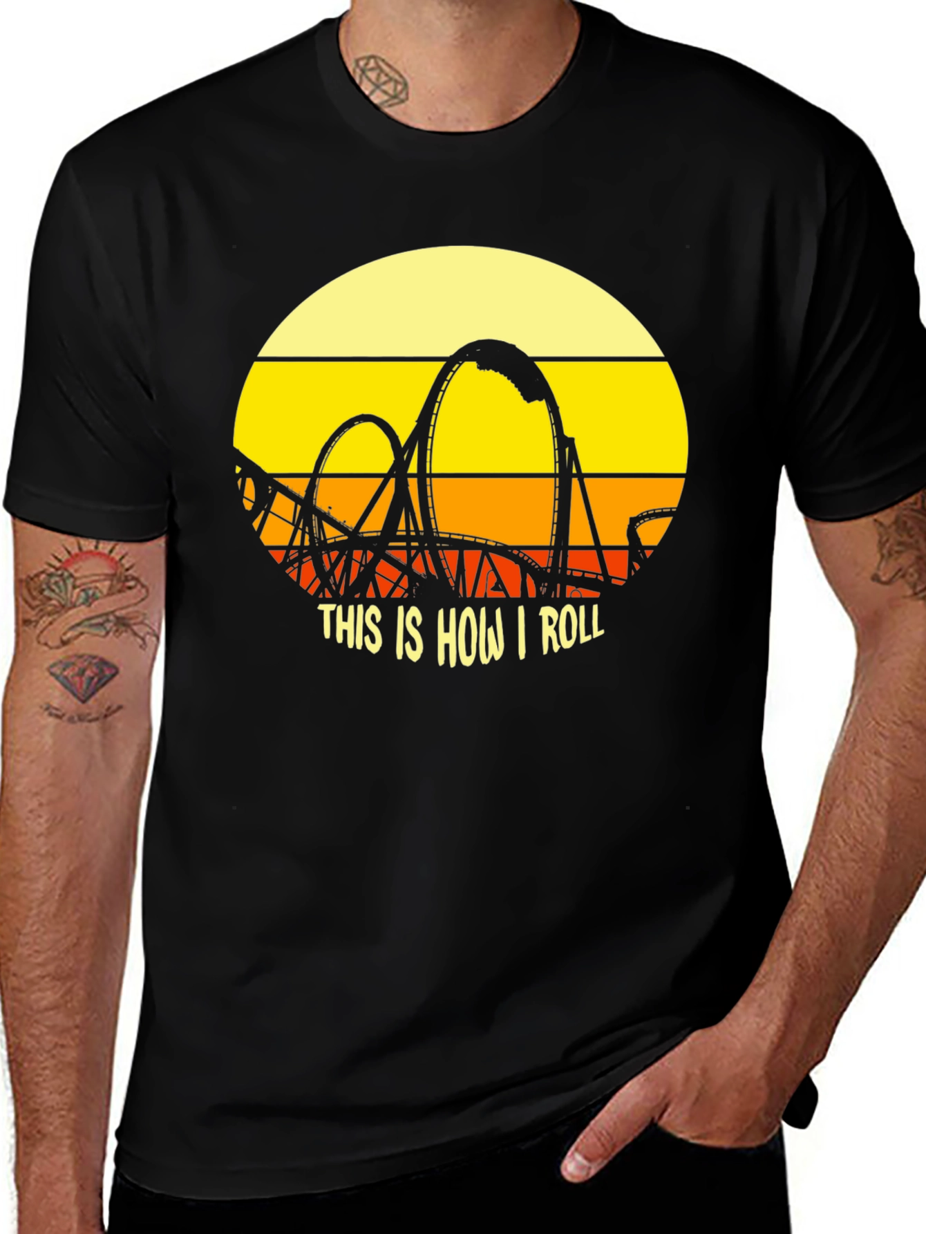 Variant 4 of This is How I Roll Roller Coaster T-Shirt