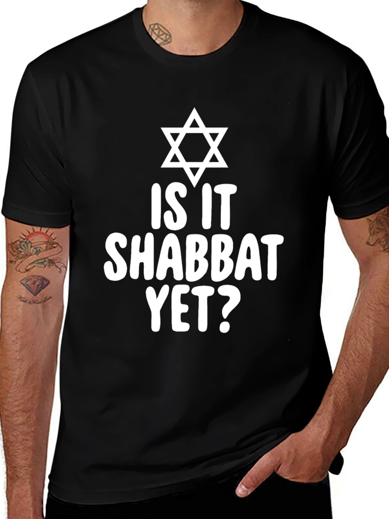 Is It Shabbat Yet? Graphic T-Shirt
