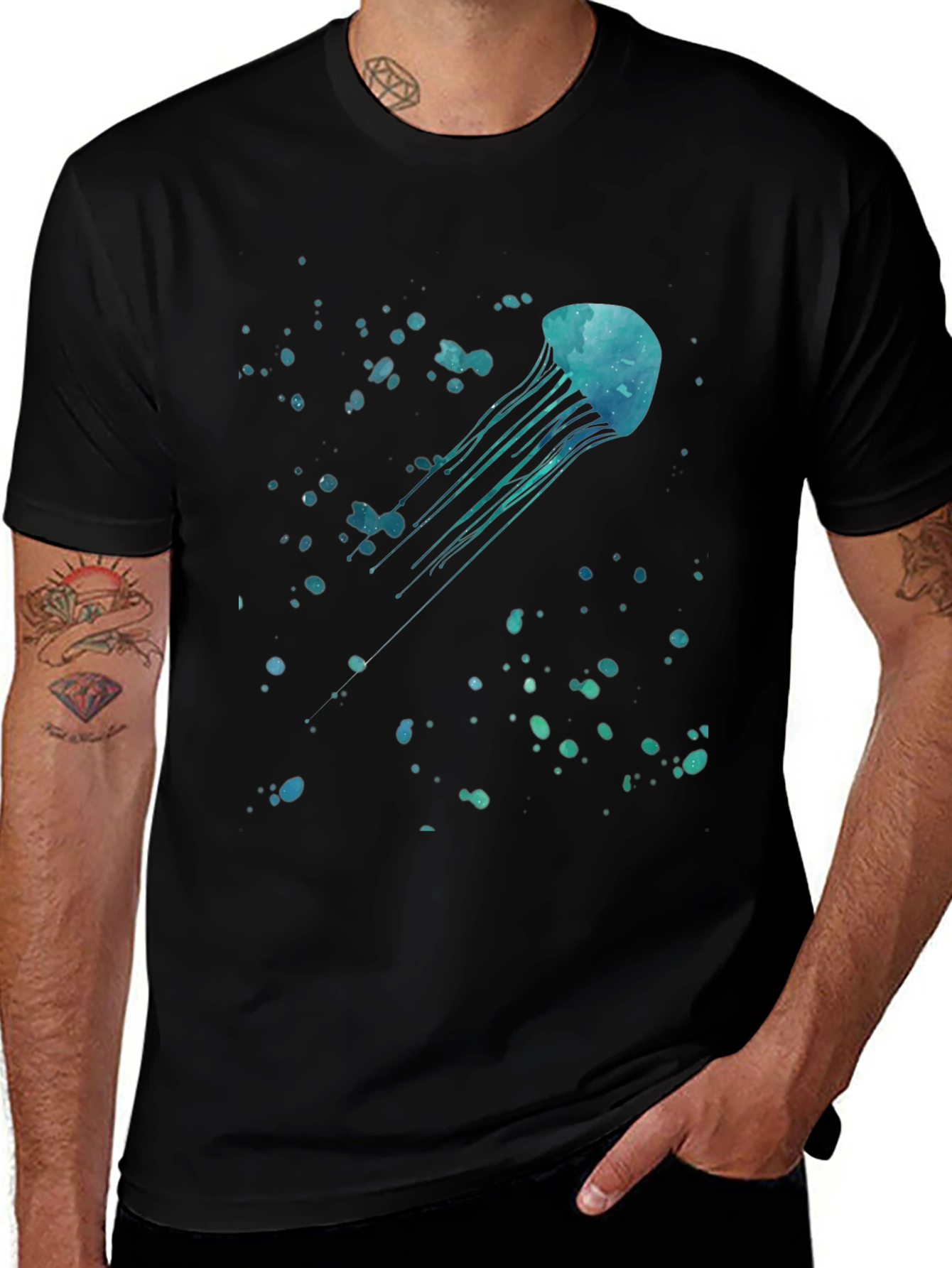 Jellyfish Graphic Black T-Shirt