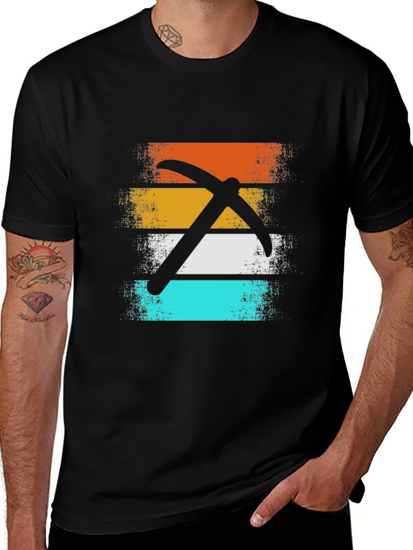 Variant 17 of Retro Pickaxe T-Shirt - Miner Style
