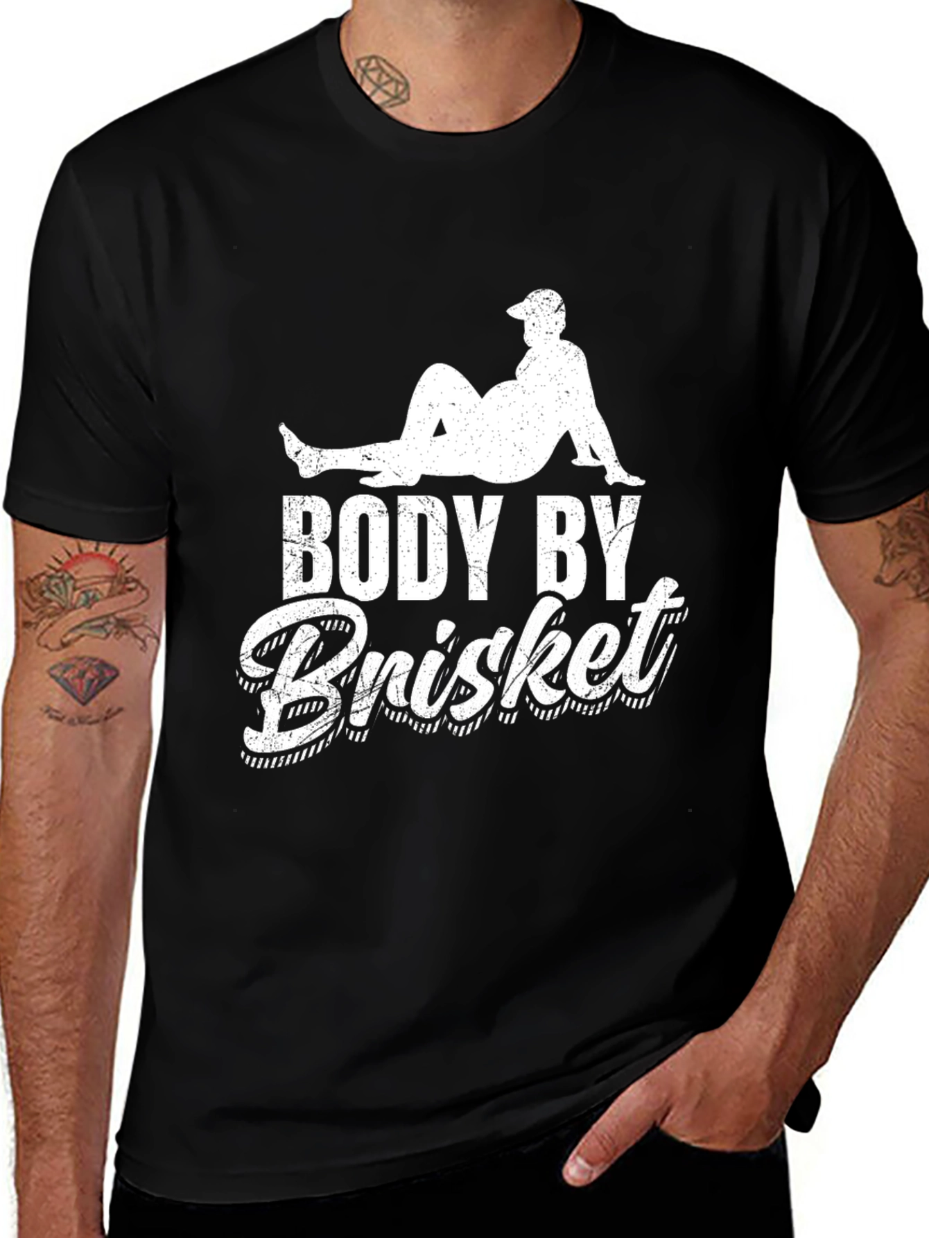 Body By Brisket Graphic T-Shirt - BBQ Humor Tee