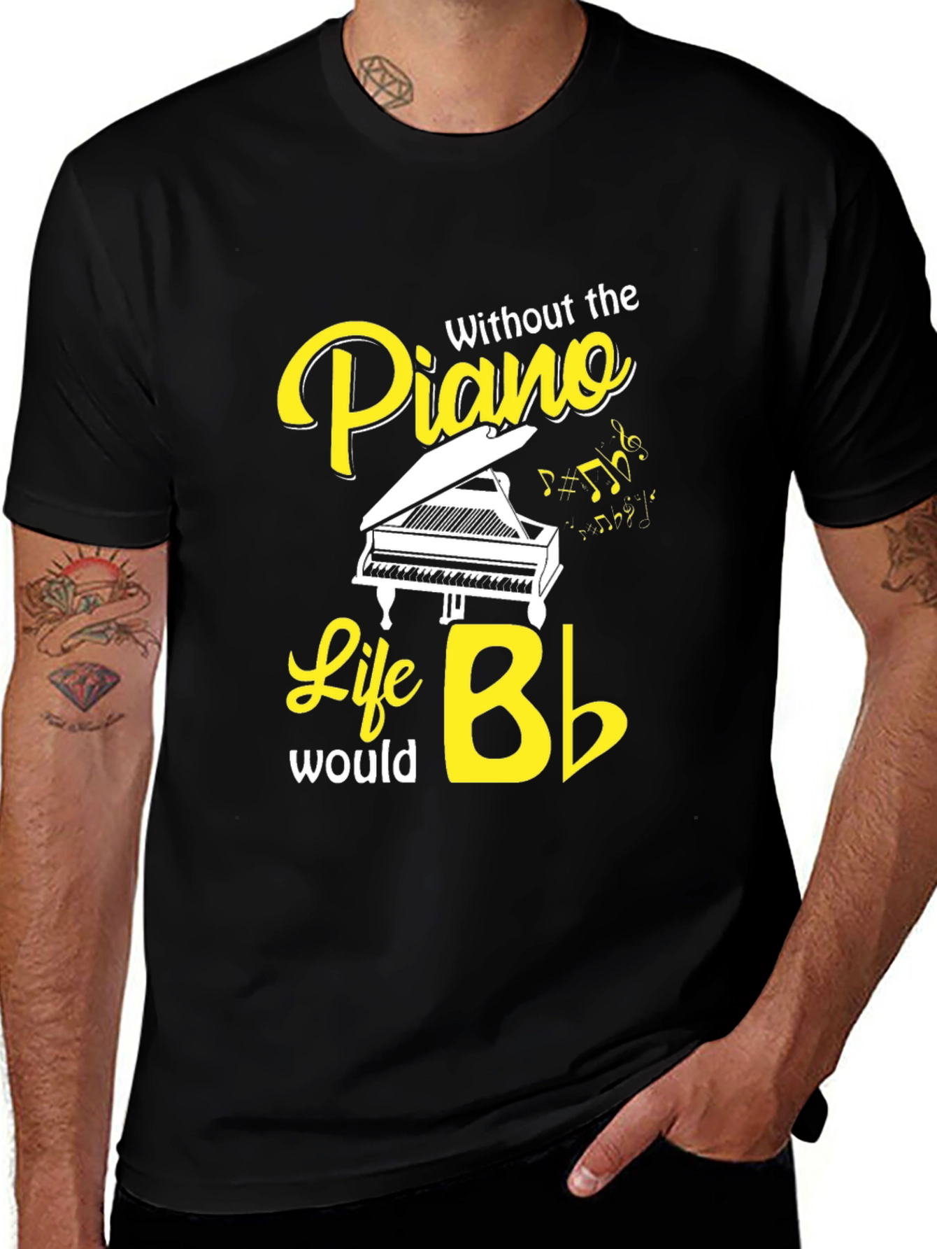 Variant 25 of Piano Life T-Shirt - Musical Graphic Tee