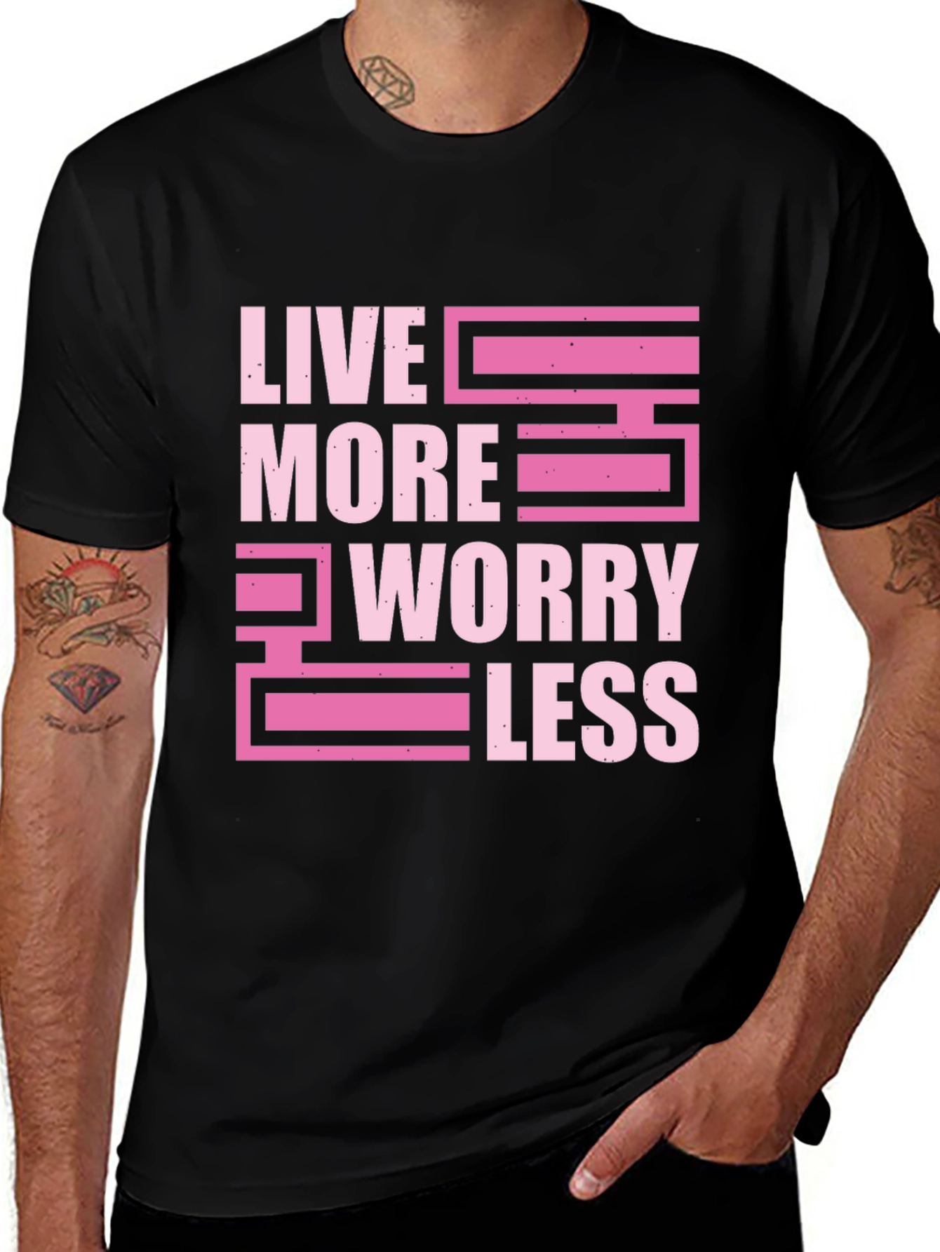 Live More Worry Less Graphic T-Shirt