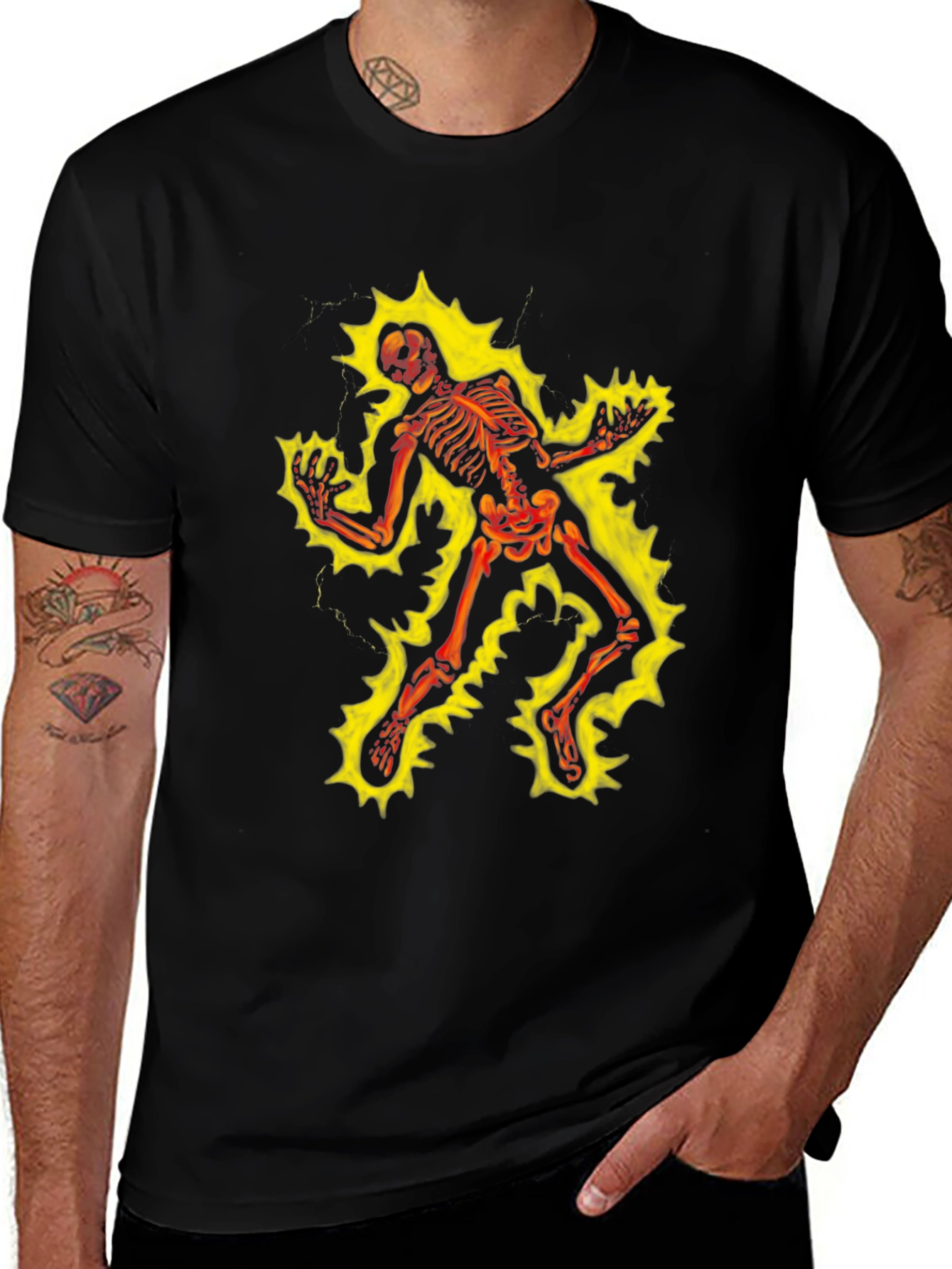 Variant 21 of Electrified Skeleton Graphic T-Shirt