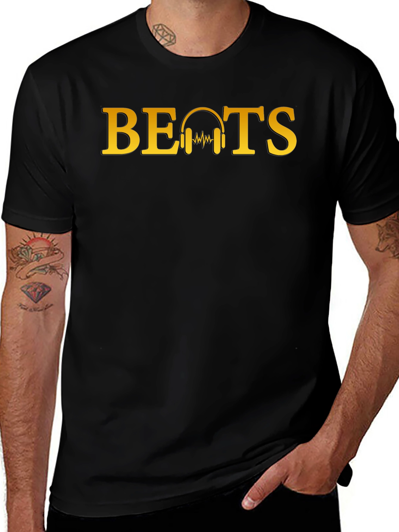 Beats Headphones Graphic Tee - Trendy Music Lover's T-Shirt