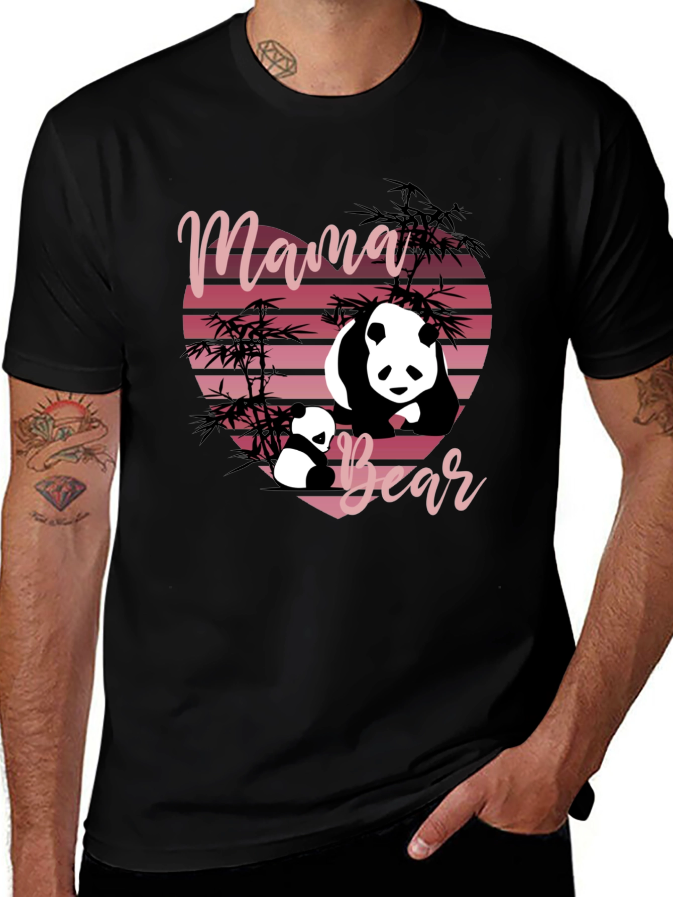 Variant 11 of Mama Bear Panda Graphic T-Shirt - Cute & Stylish