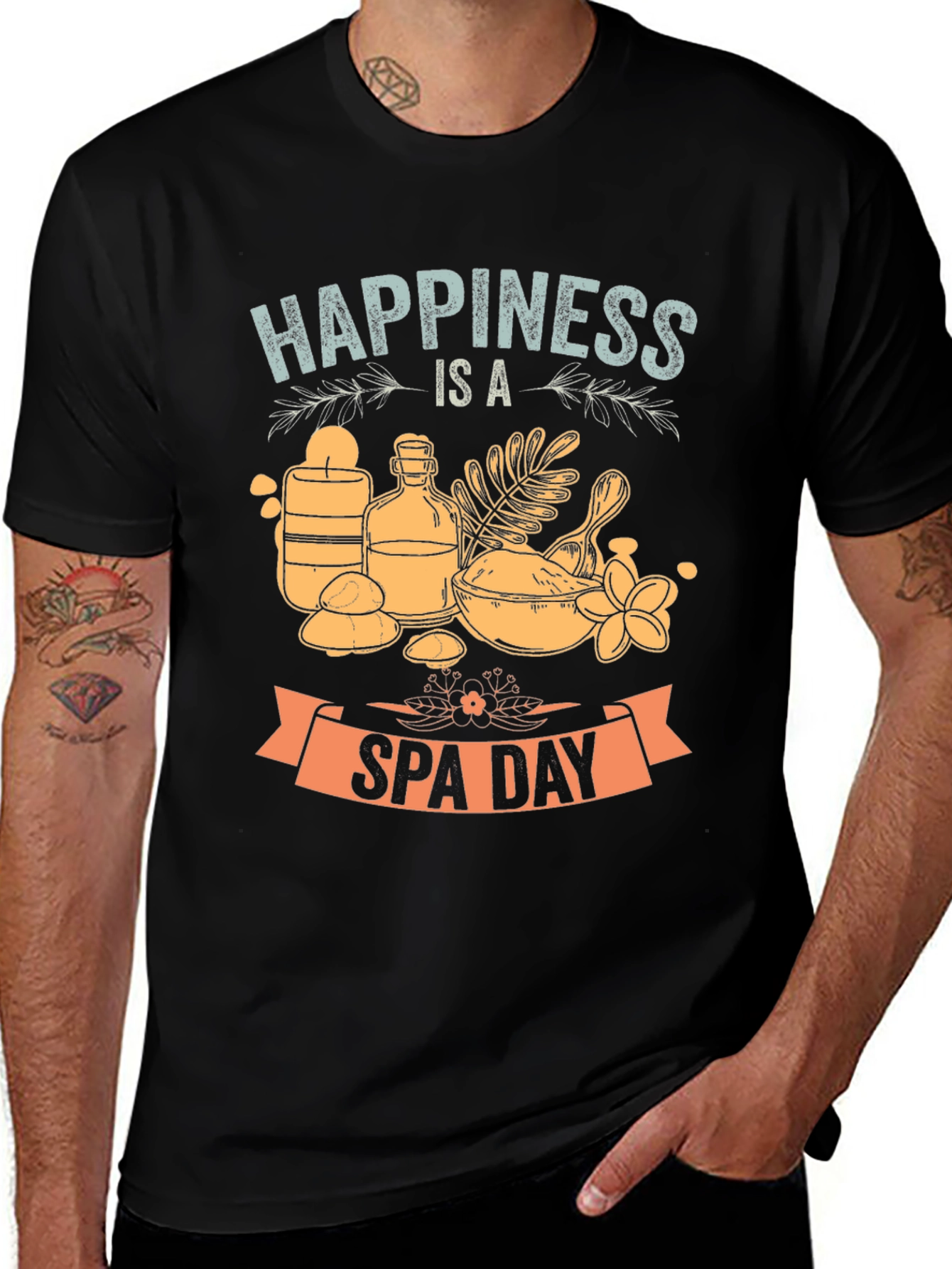 Variant 22 of Happiness is a Spa Day Graphic T-Shirt
