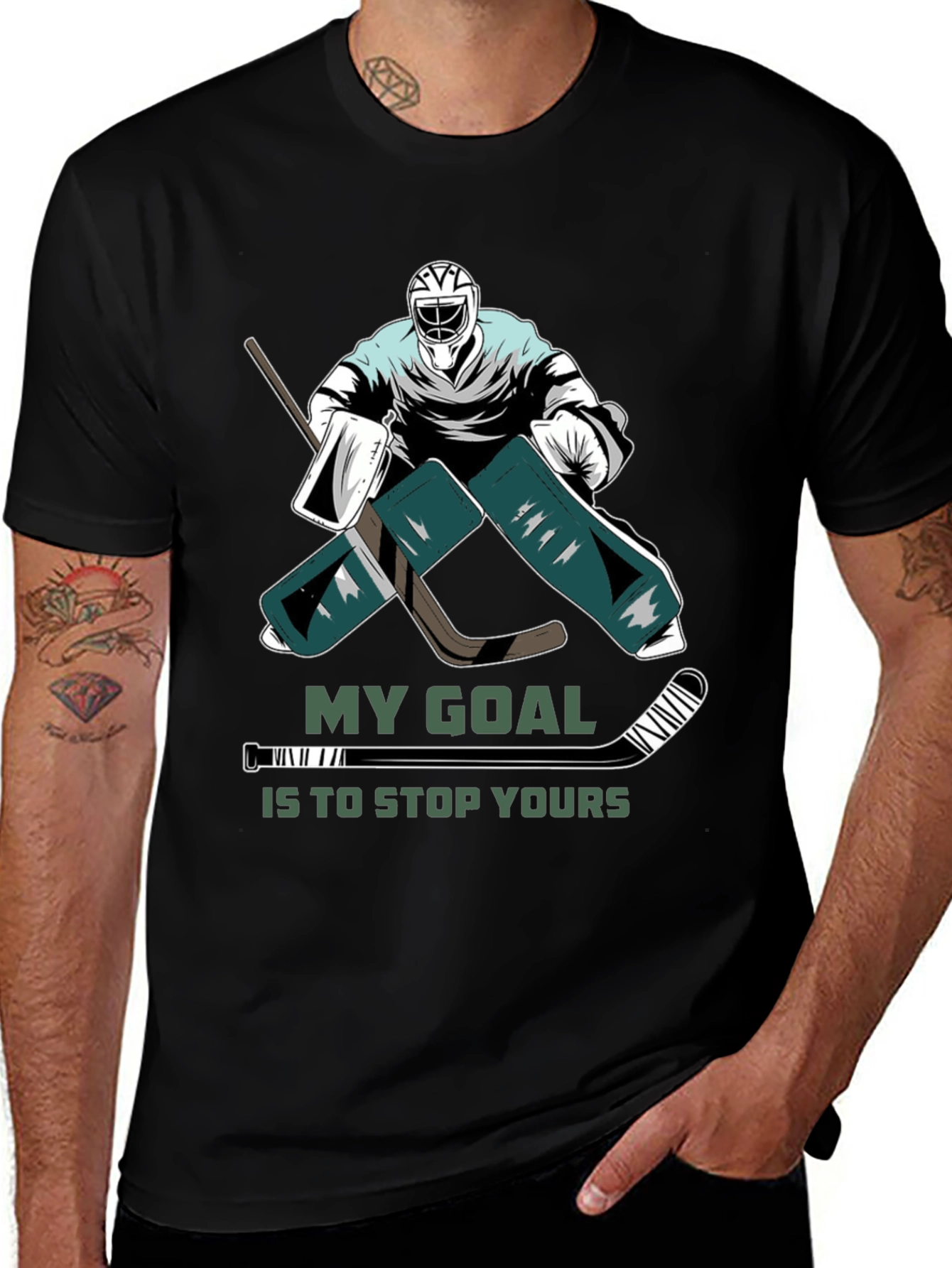 Variant 17 of Hockey Goalie T-Shirt - My Goal Is To Stop Yours