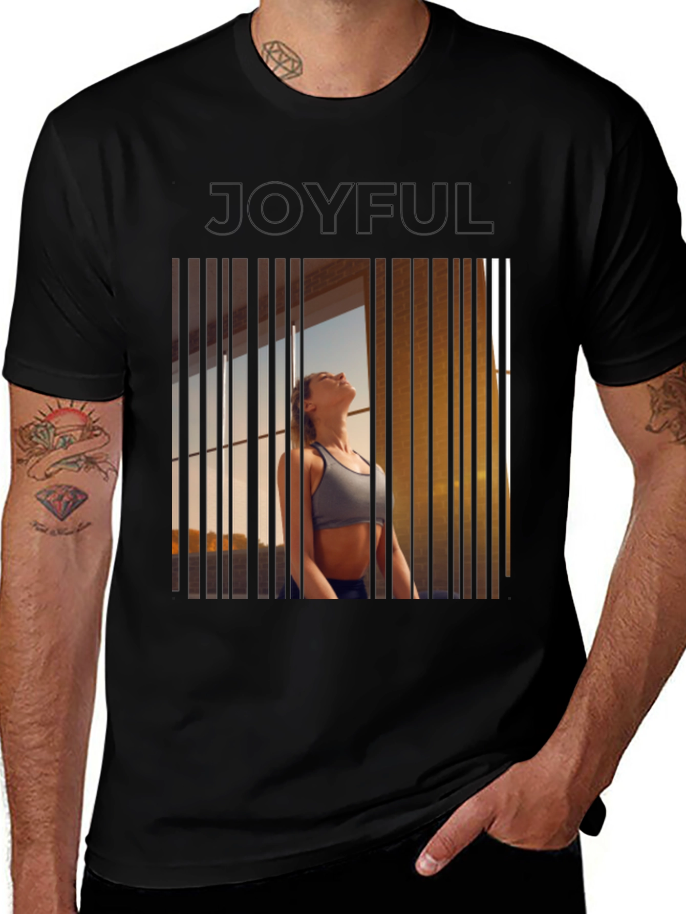 Variant 7 of Joyful Meditation T-Shirt - Yoga Inspired Design