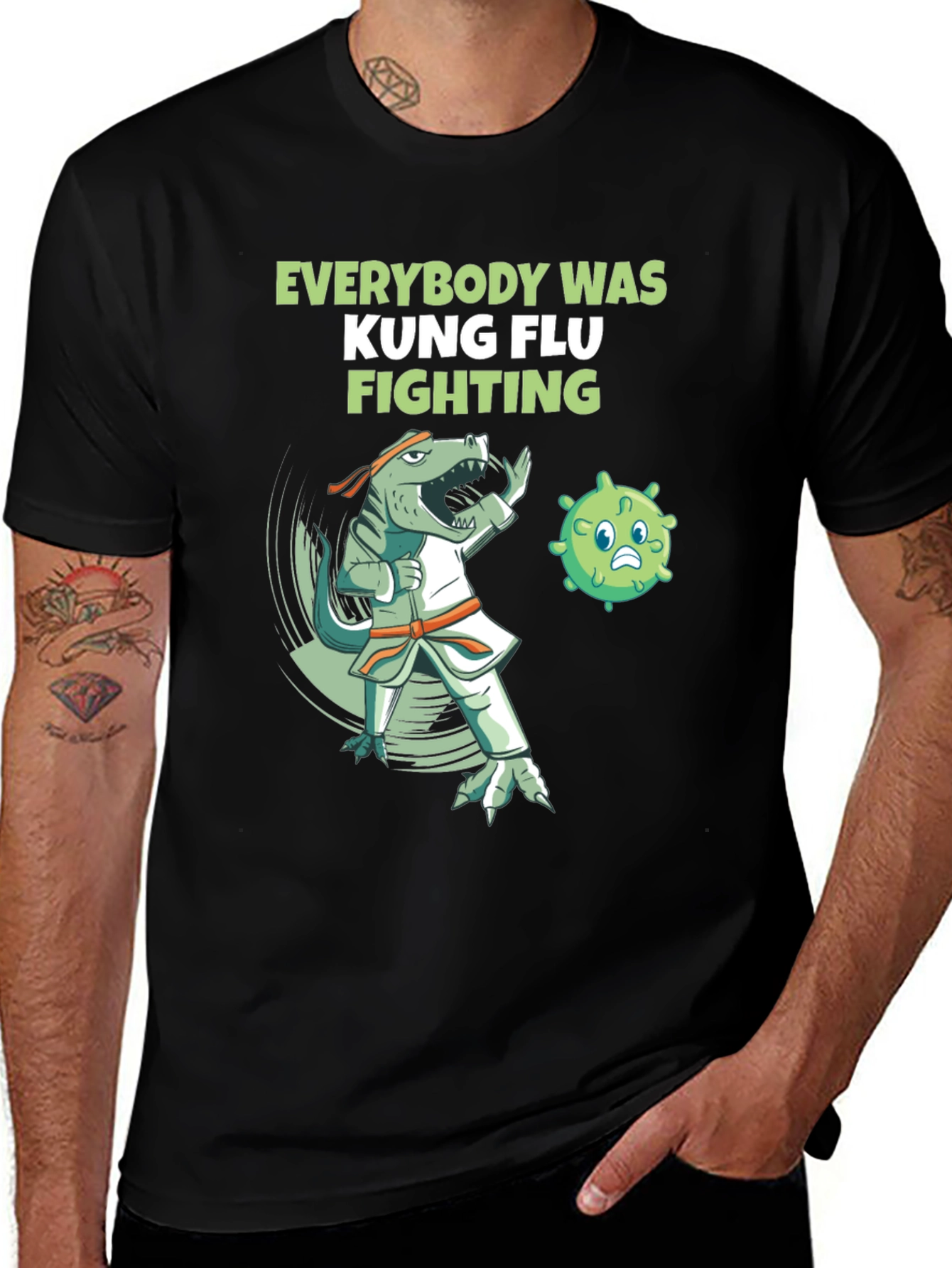 Variant 8 of Kung Flu Fighting T-Shirt - Funny Novelty Tee