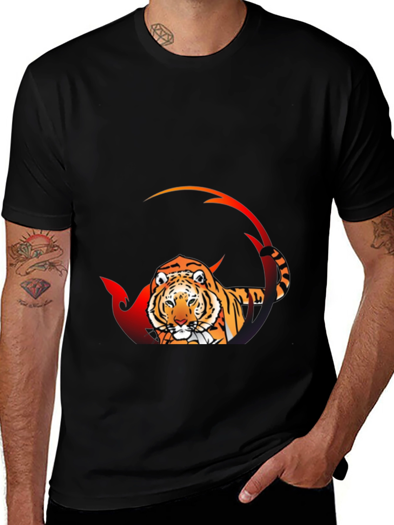 Variant 9 of Tiger Graphic Tee - Bold Style