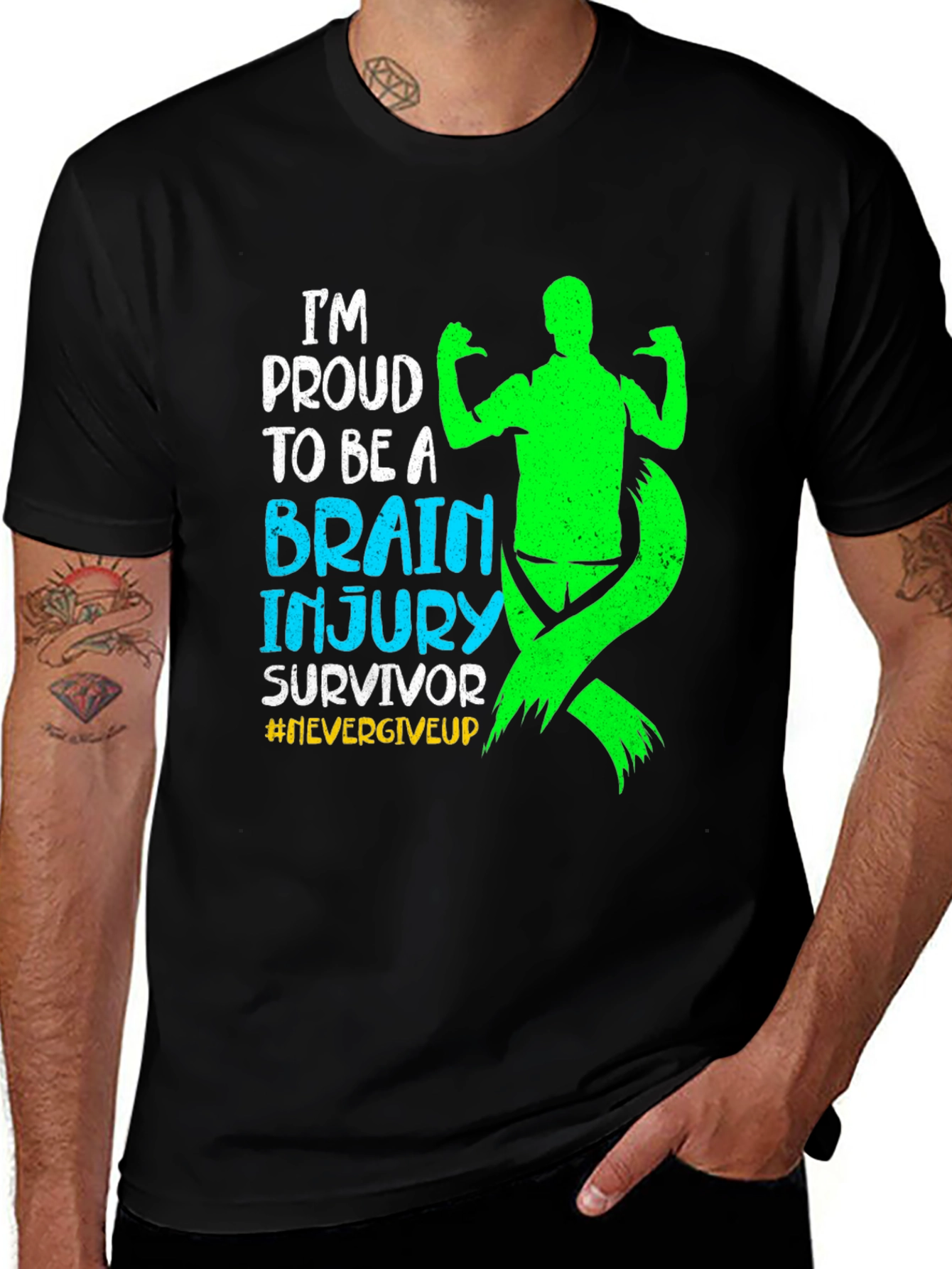 Brain Injury Survivor T-Shirt #NeverGiveUp