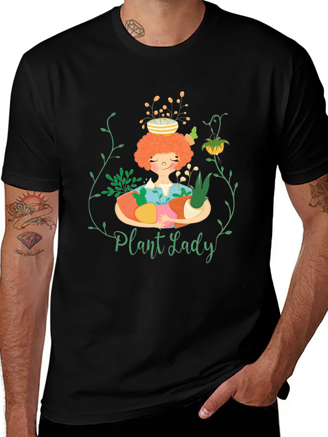 Variant 30 of Plant Lady Graphic Tee - Soft Cotton Casual T-Shirt