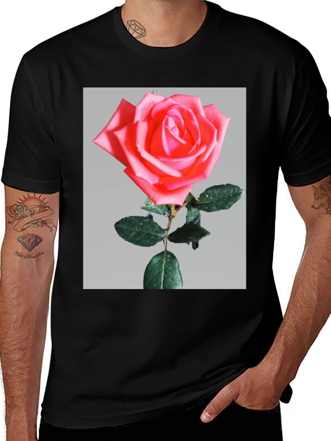 Variant 17 of Rose Graphic Print T-Shirt