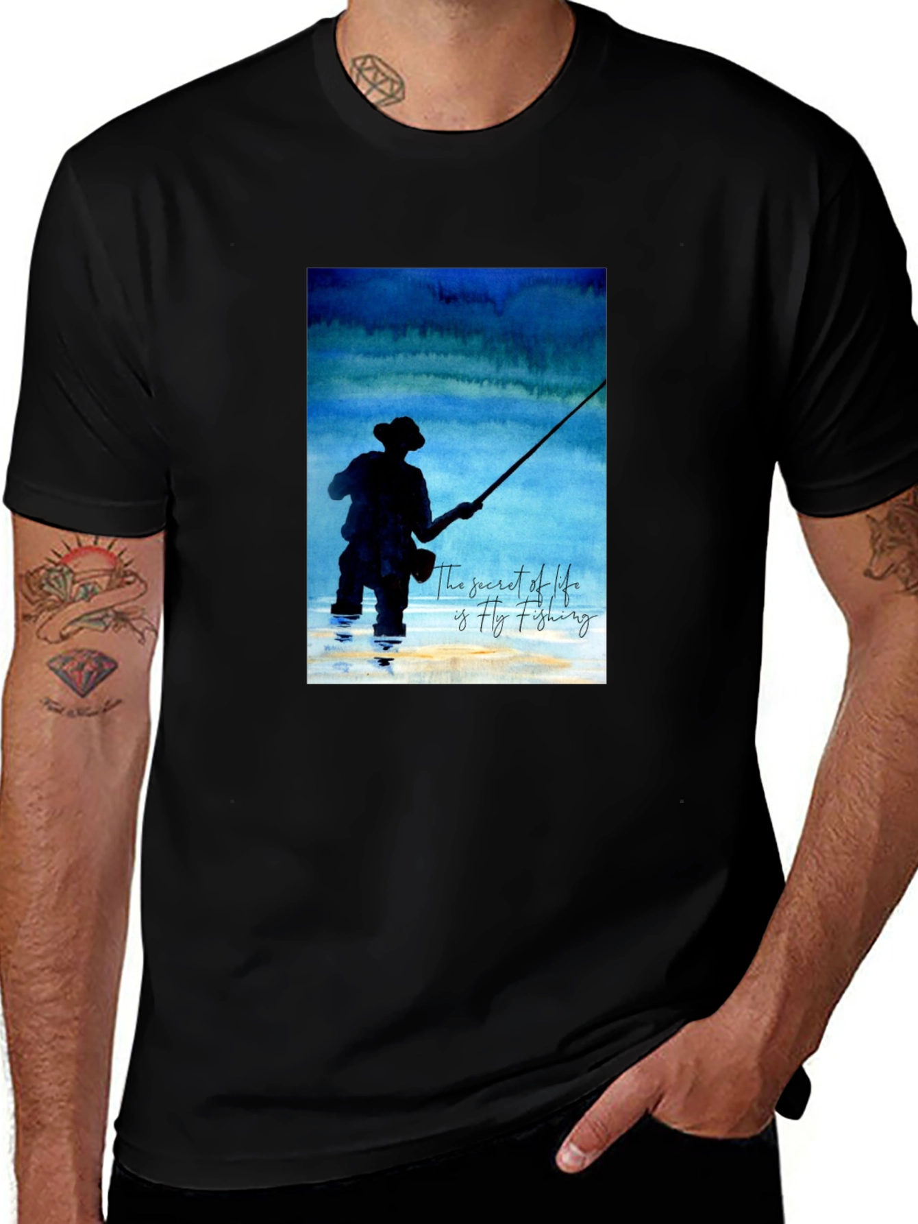 Variant 6 of Fly Fishing T-Shirt: Secret of Life
