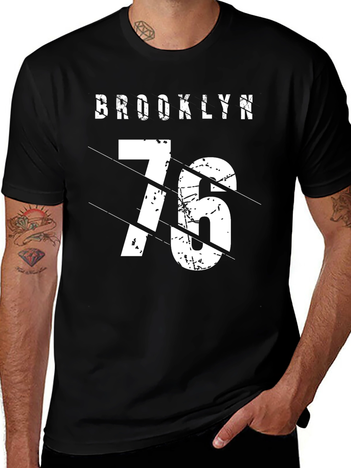 Variant 6 of Brooklyn 76 Graphic Tee - Stylish Black T-Shirt