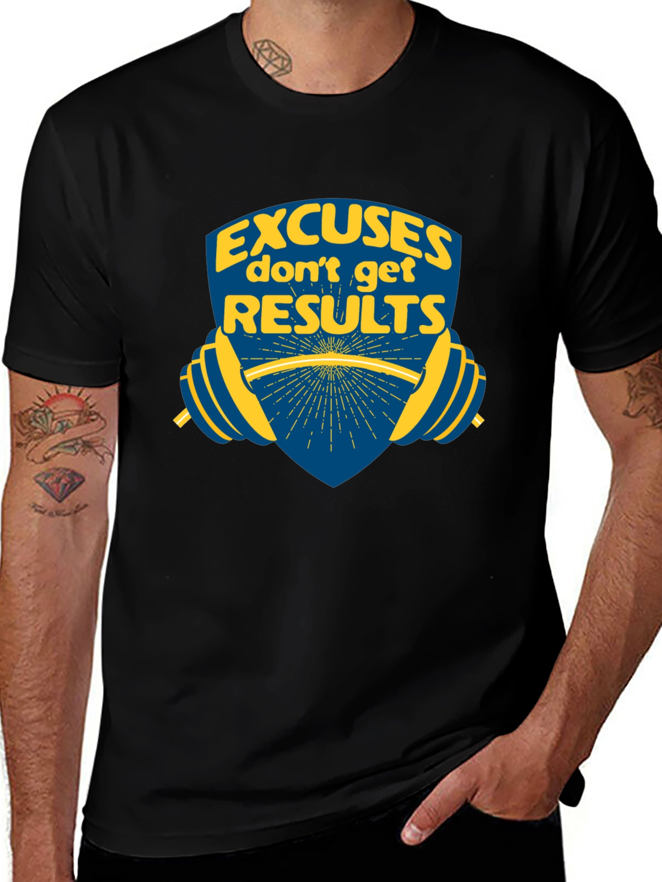 Variant 17 of Excuses Don't Get Results Graphic Tee