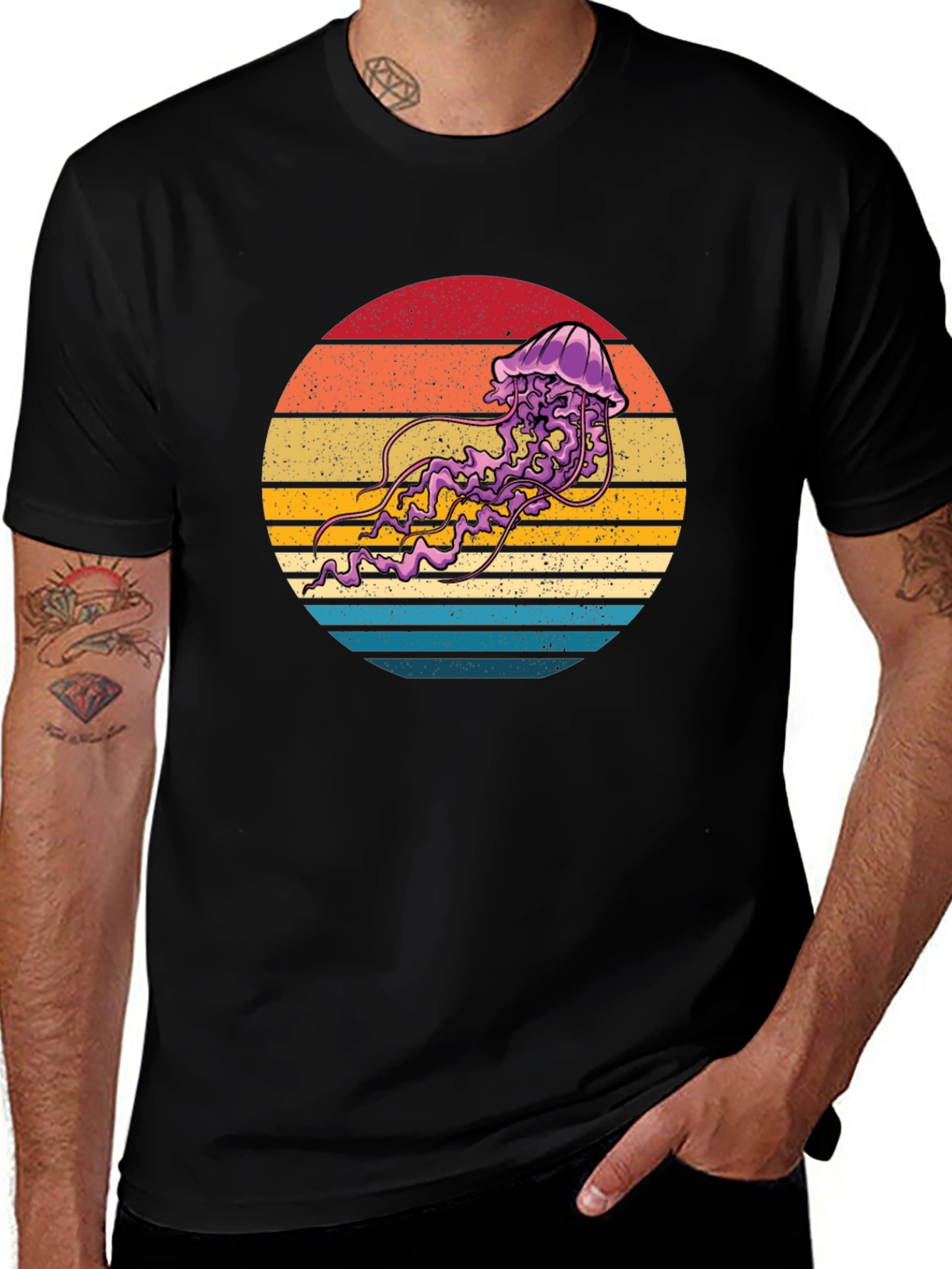 Variant 22 of Retro Jellyfish Graphic Tee - Vintage Style T-Shirt