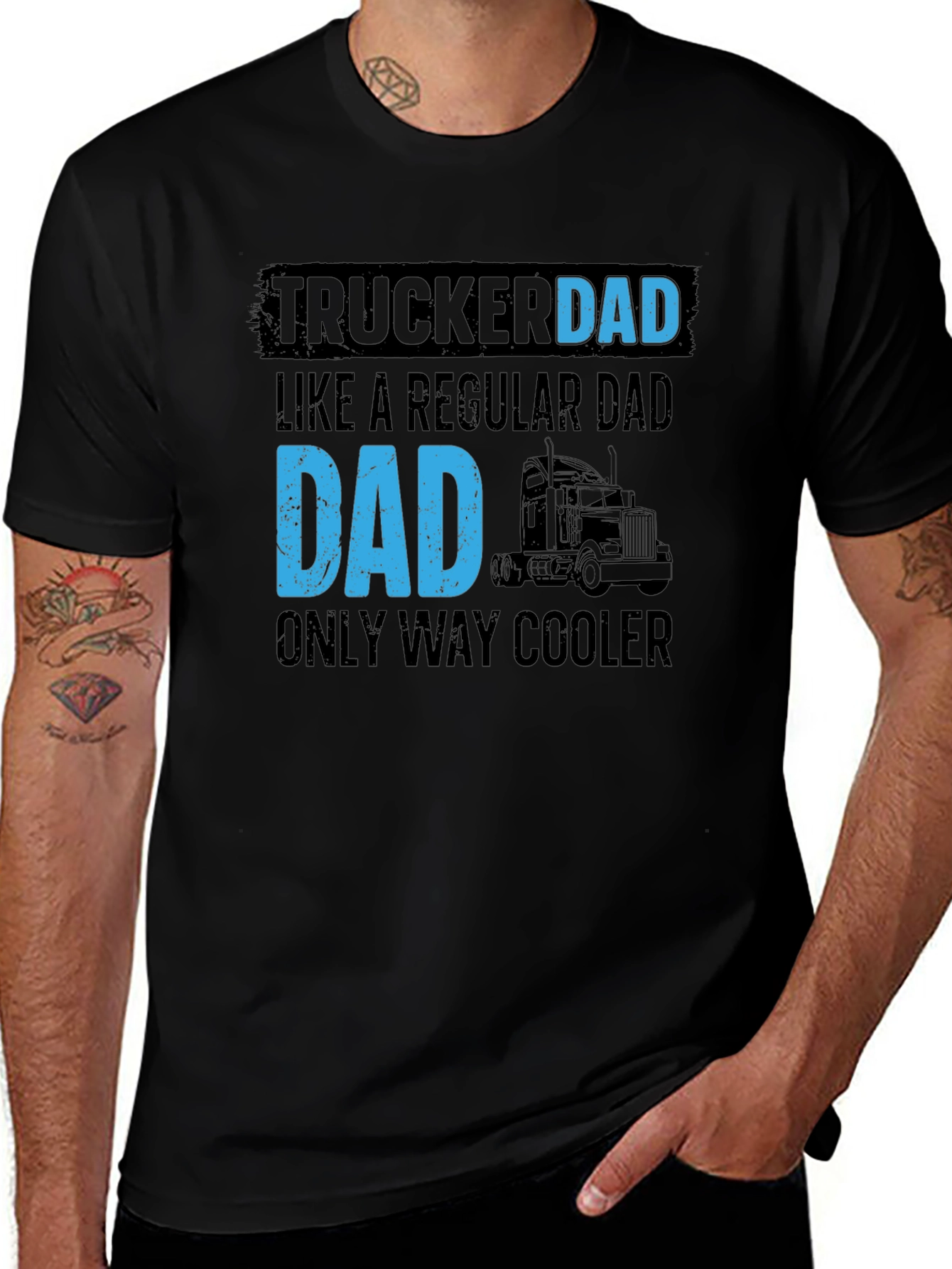 Variant 9 of Trucker Dad T-Shirt - Cool Dad Gift