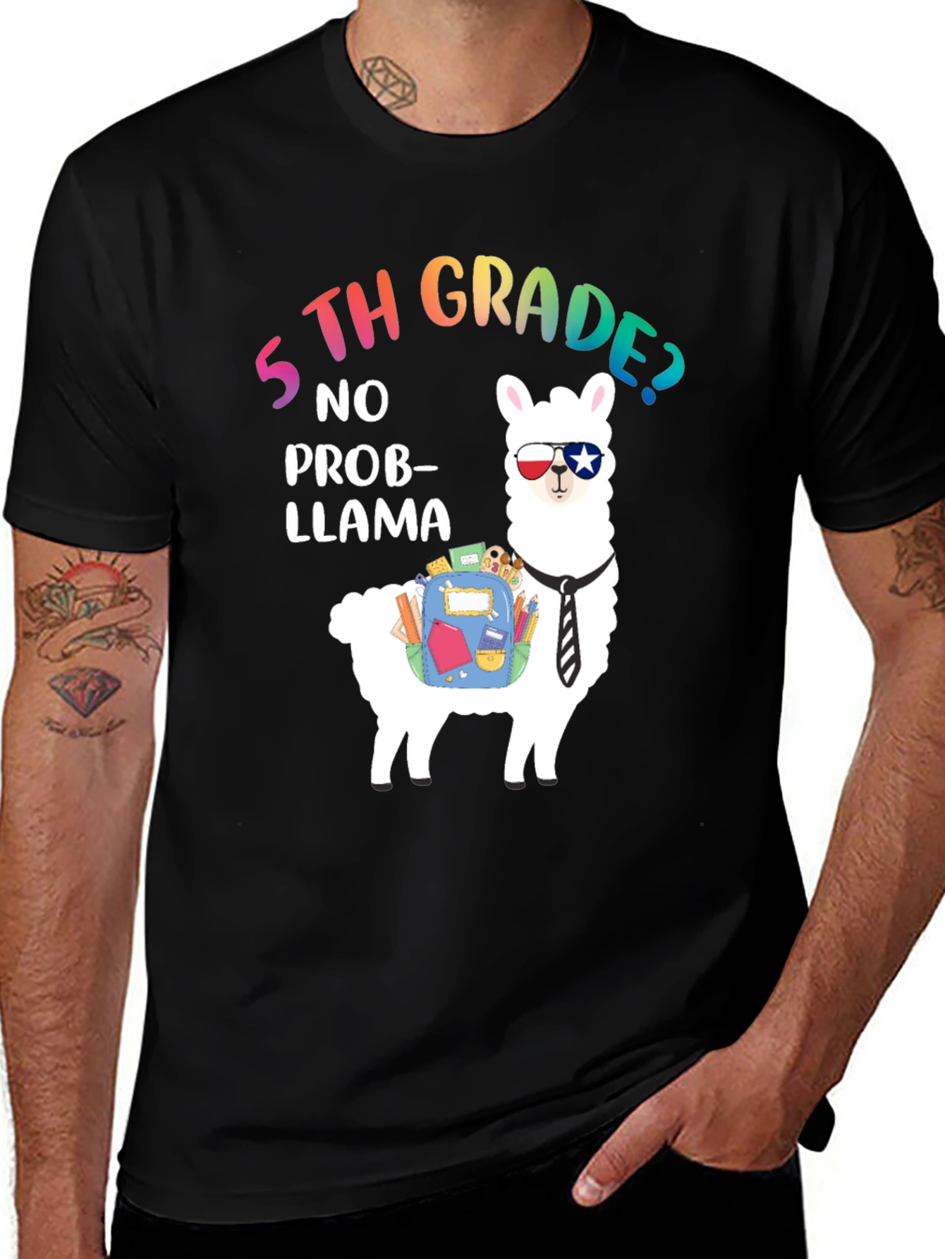Variant 25 of 5th Grade No Prob-Llama T-Shirt
