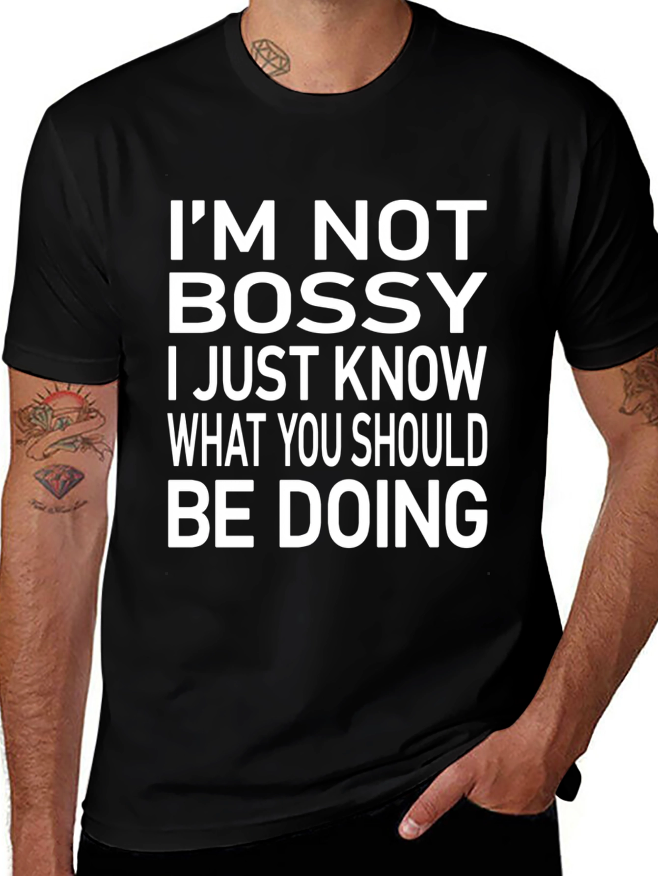 Variant 16 of I'm Not Bossy Men's Graphic Tee - Humorous Slogan T-Shirt