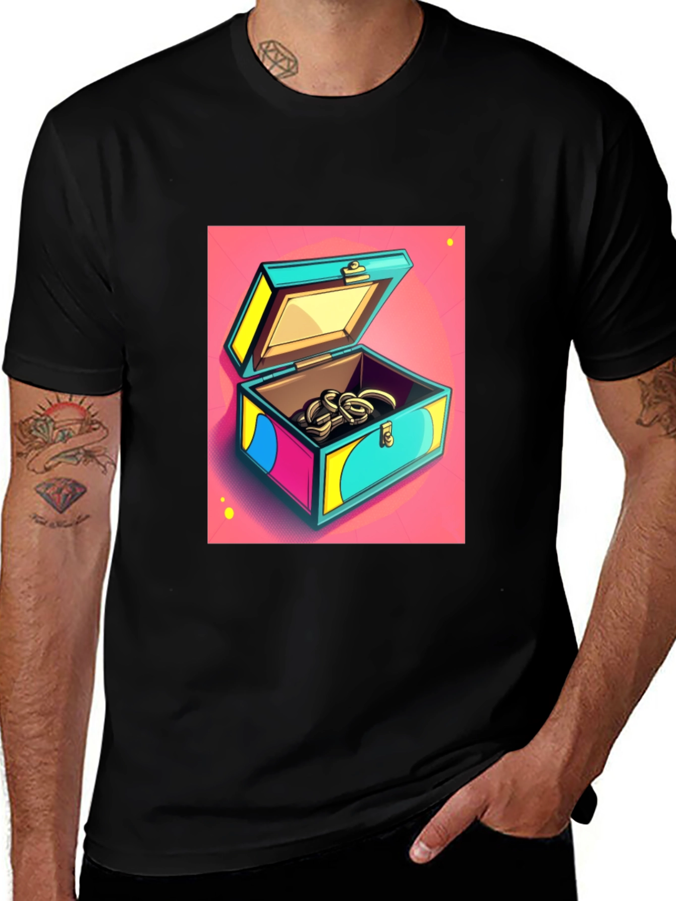 Variant 25 of Pop Art Treasure Chest Graphic Tee
