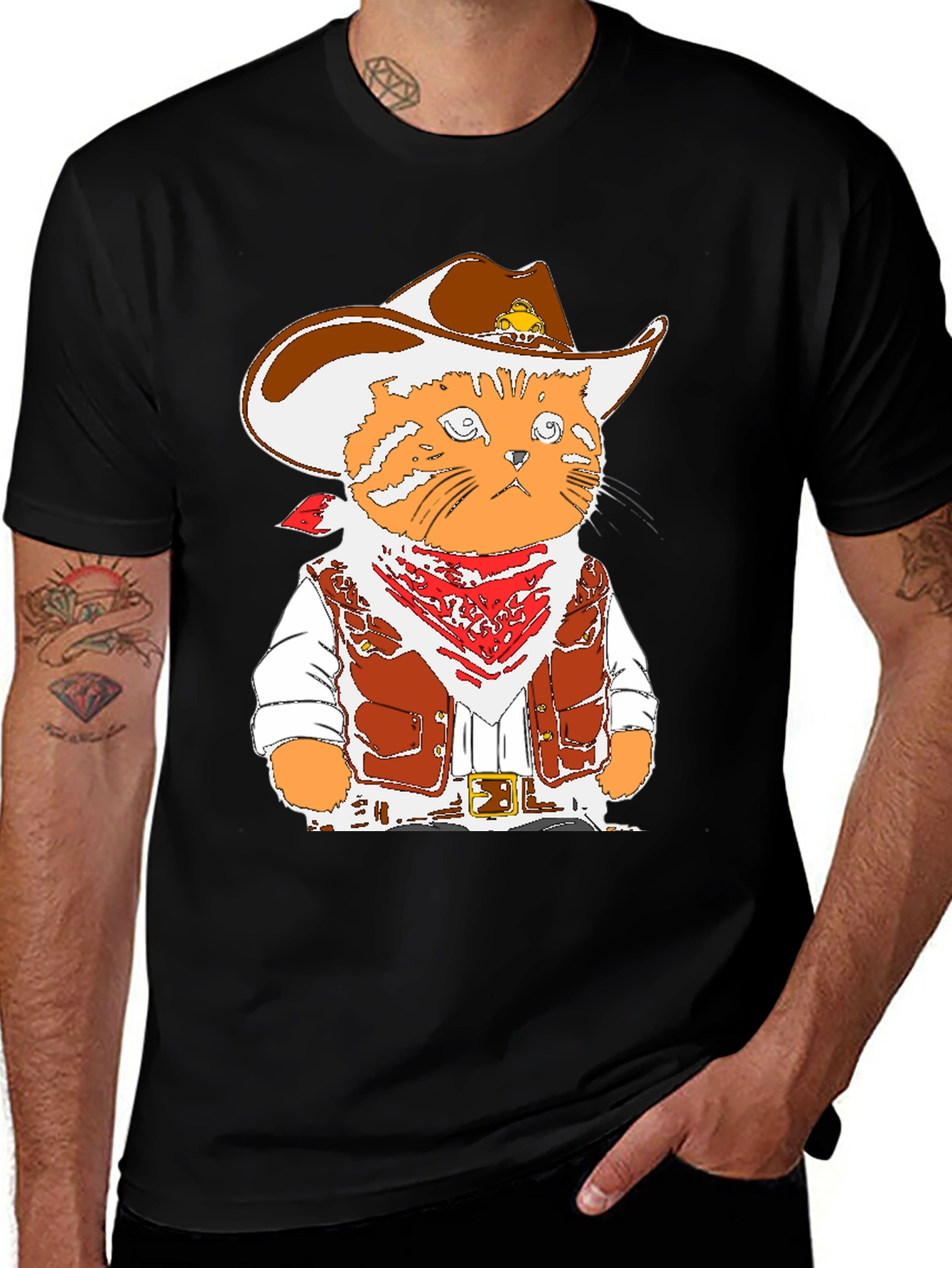 Variant 14 of Cowboy Cat T-Shirt