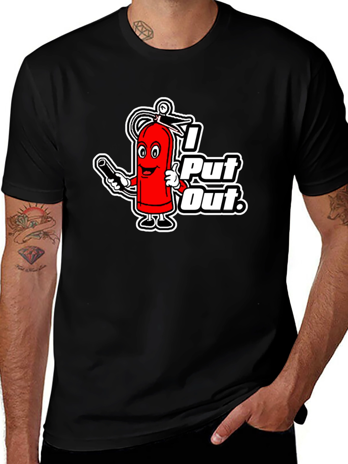Variant 27 of I Put Out Firefighter Humor Graphic T-Shirt