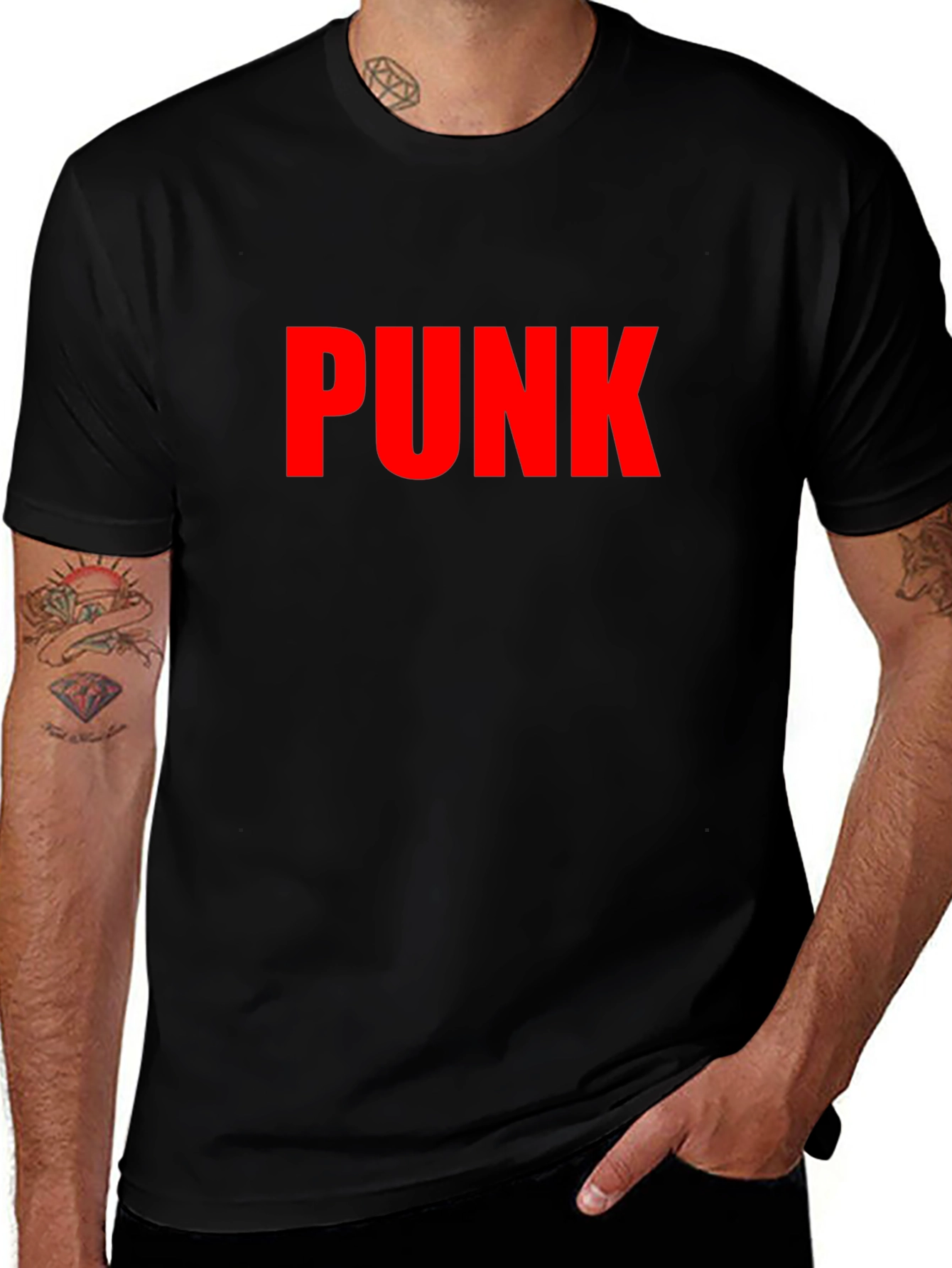 Variant 21 of Black PUNK Graphic Tee - Bold Statement Shirt