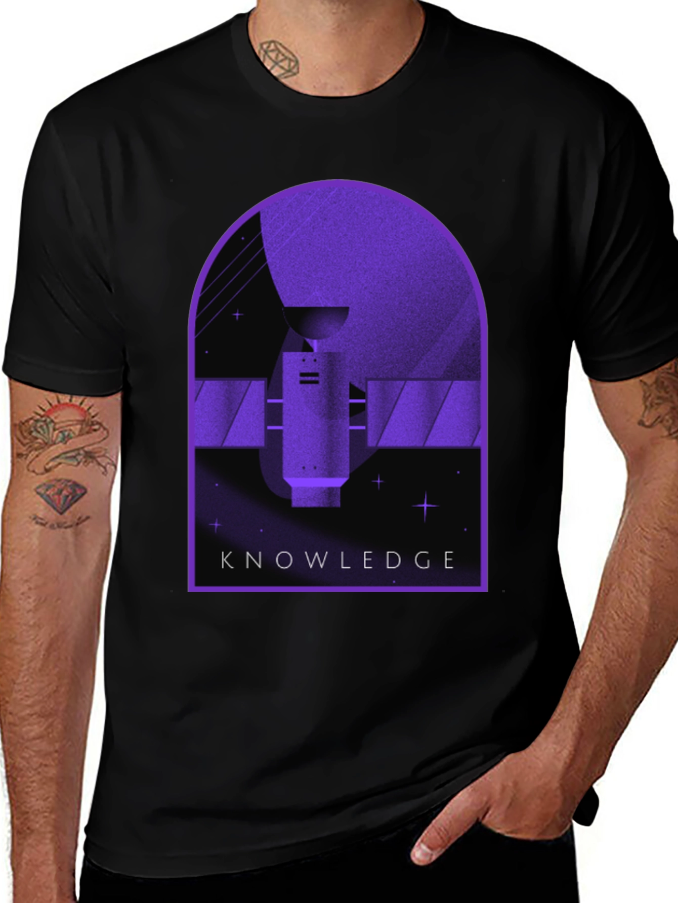 Knowledge Space Tee - Purple Graphic T-Shirt