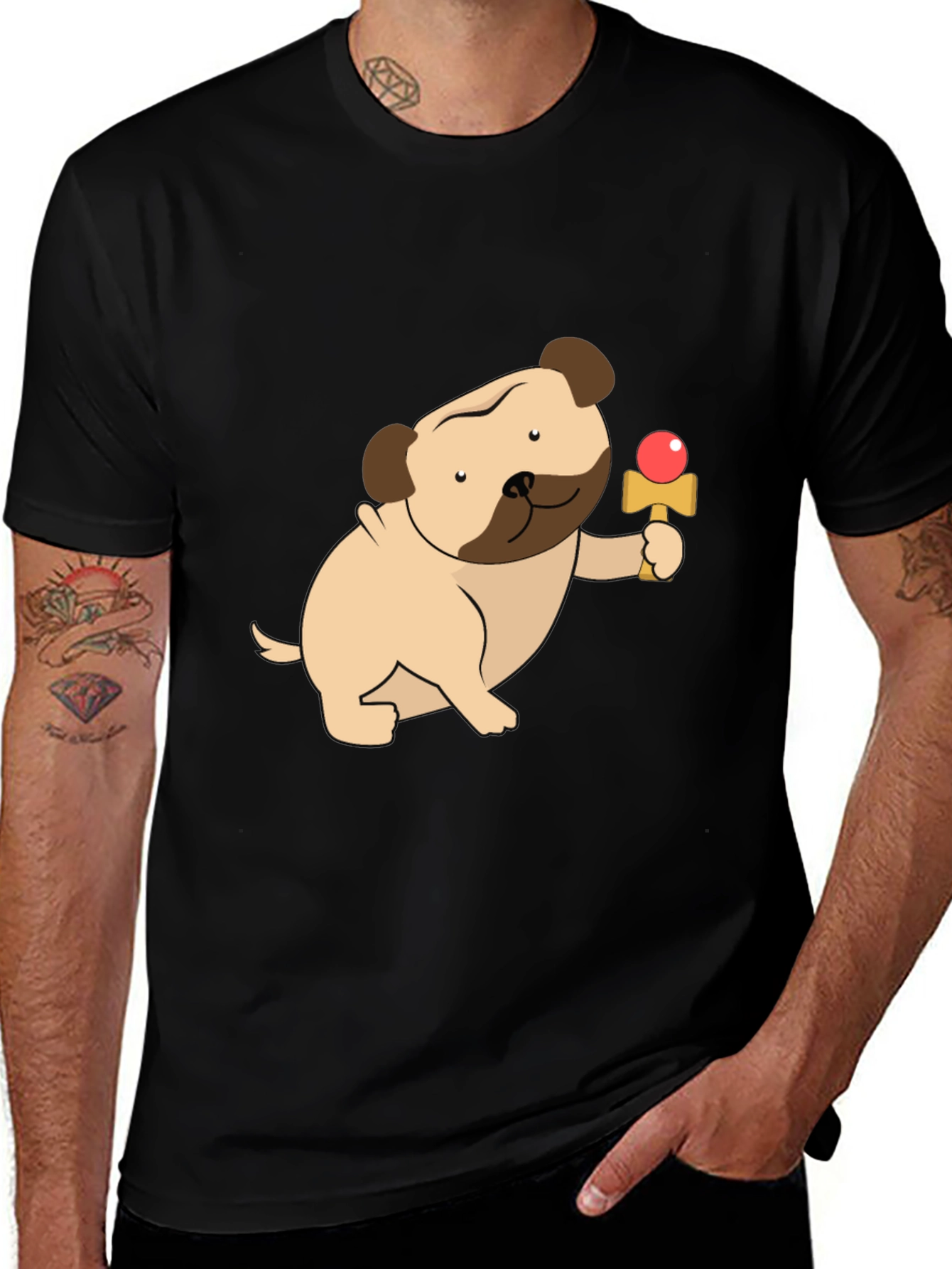 Variant 13 of Dog Kendama Graphic Tee - Playful Comfort