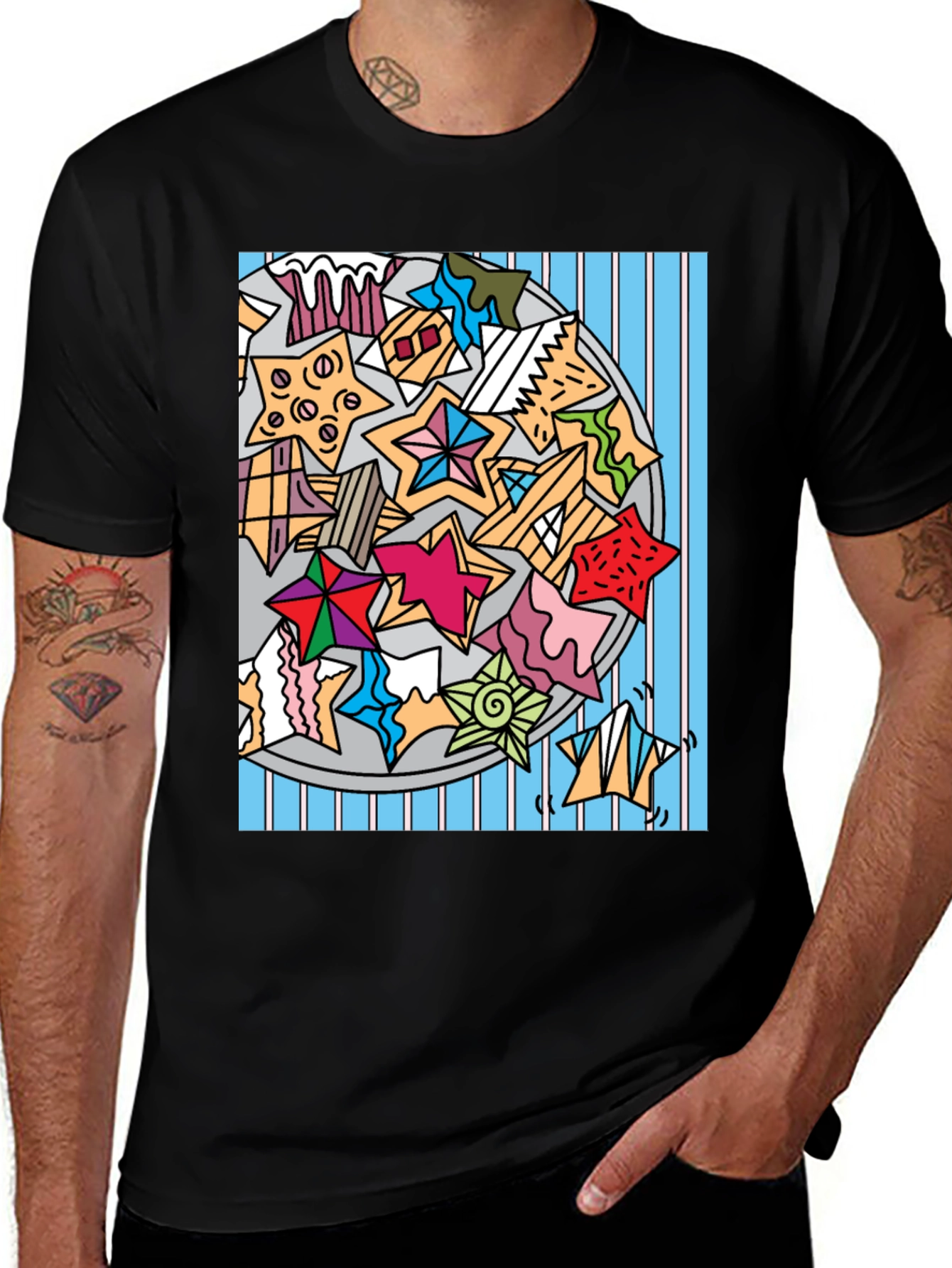 Star Cookies Graphic T-Shirt - Fun & Festive!