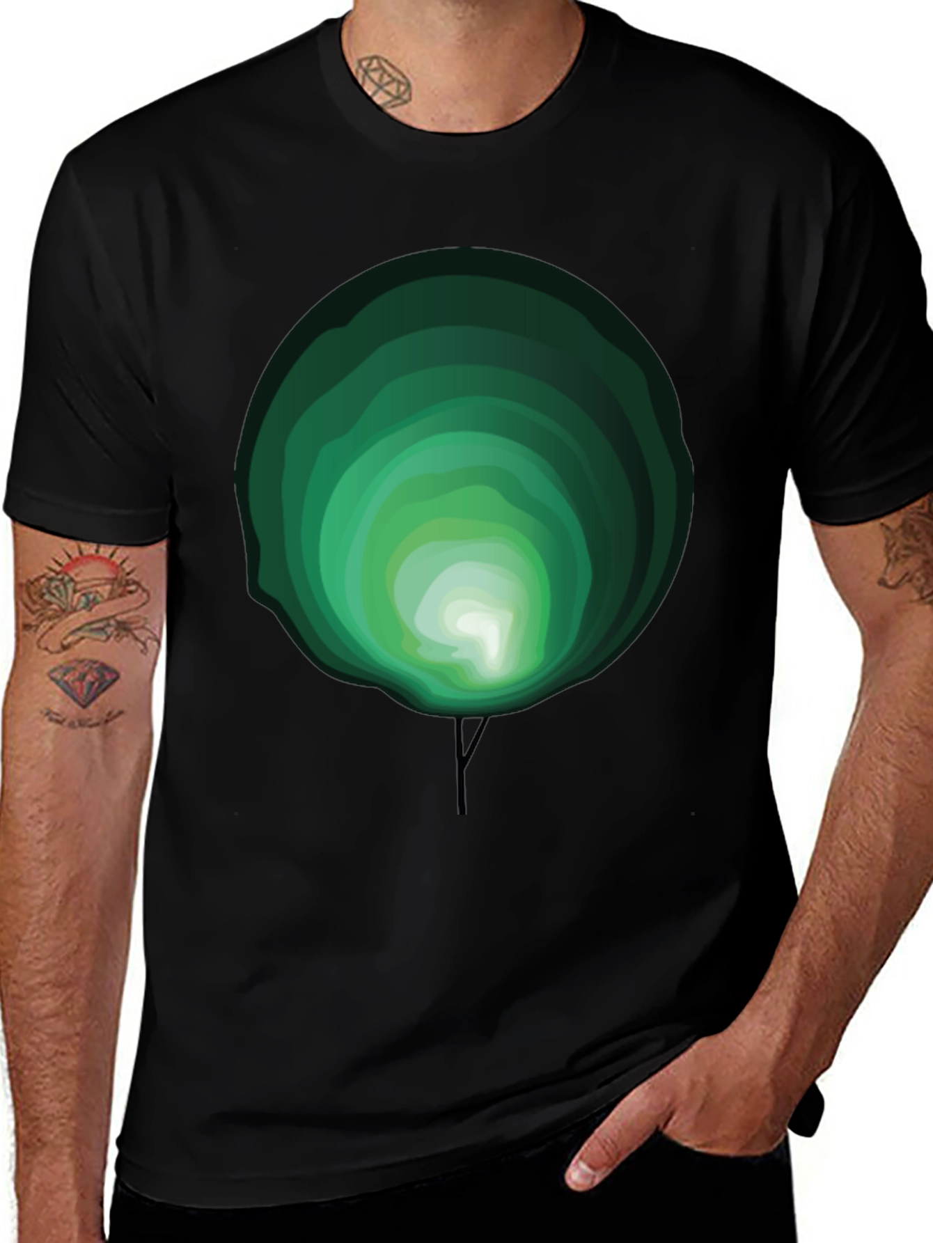 Variant 5 of Abstract Green Circle T-Shirt