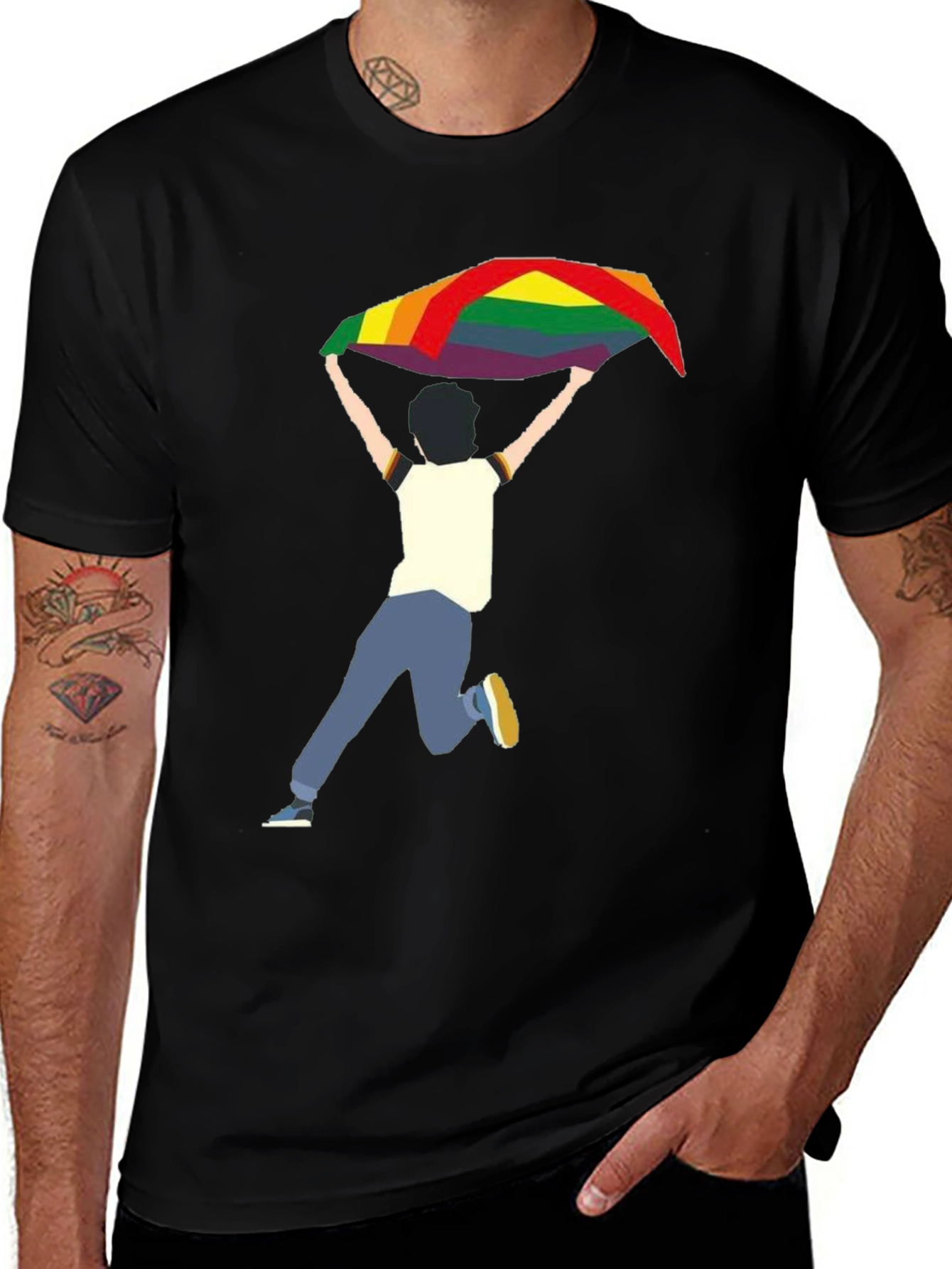 Variant 20 of Pride Rainbow Graphic Tee - Celebration Style
