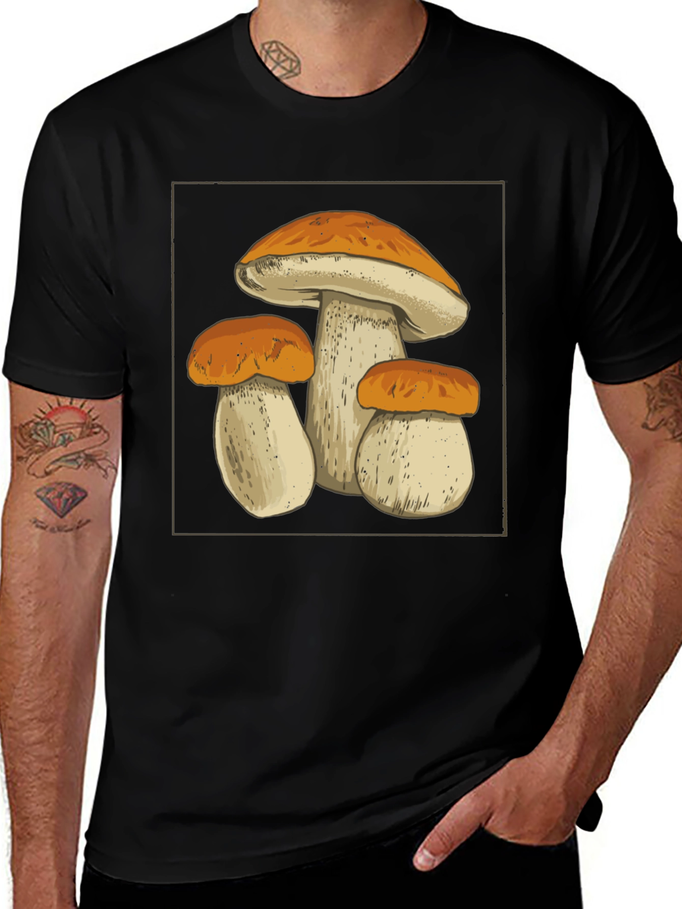 Variant 23 of Mushroom Graphic Tee - Funky Forest Fashion