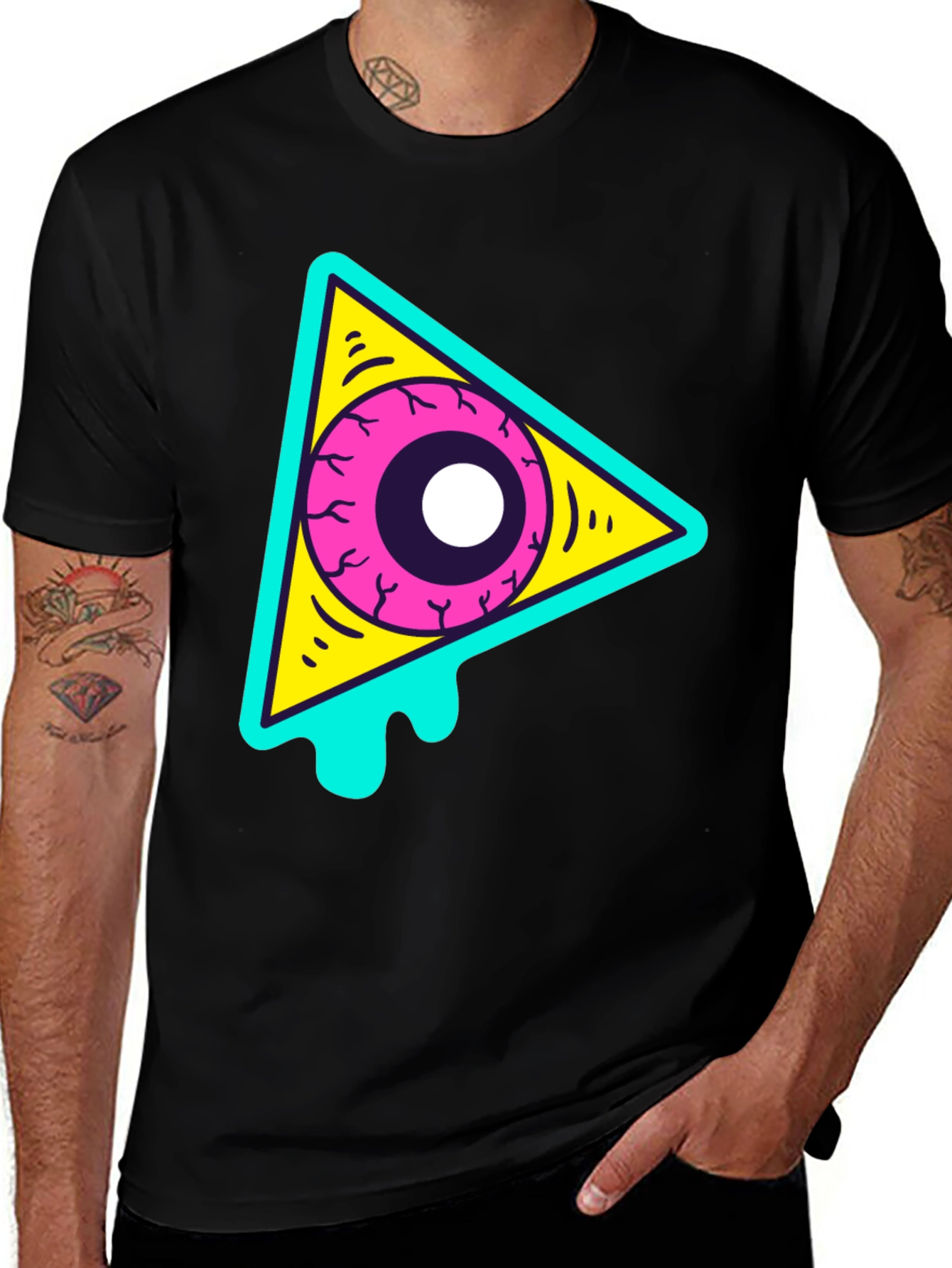 Variant 8 of Eye in Triangle Graphic Tee - Modern Streetwear Style