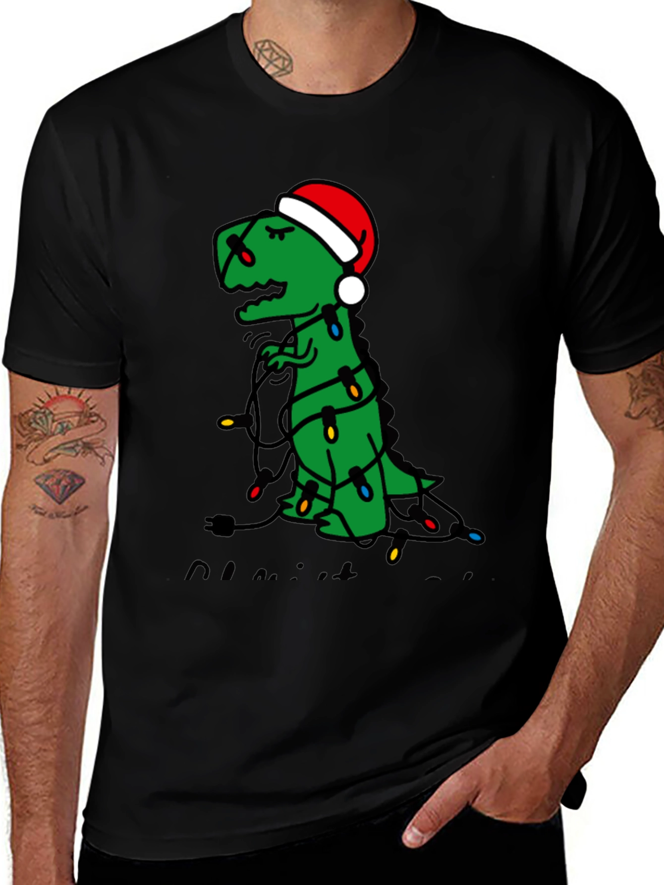 Variant 16 of Festive Dino T-Shirt: Christmas Trex Tee