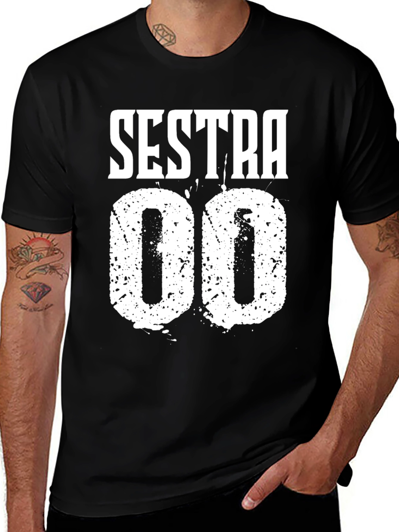 Variant 6 of Sestra 00 Distressed Graphic Tee