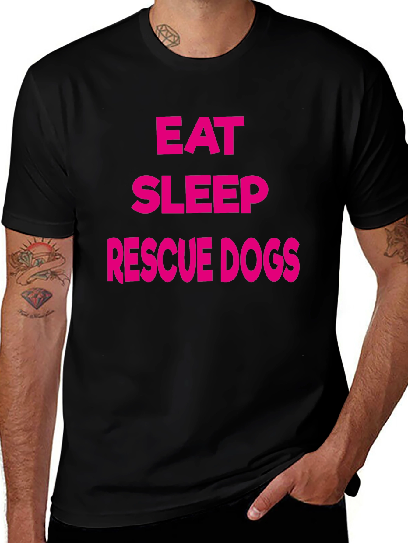 Variant 4 of Eat Sleep Rescue Dogs Graphic Tee