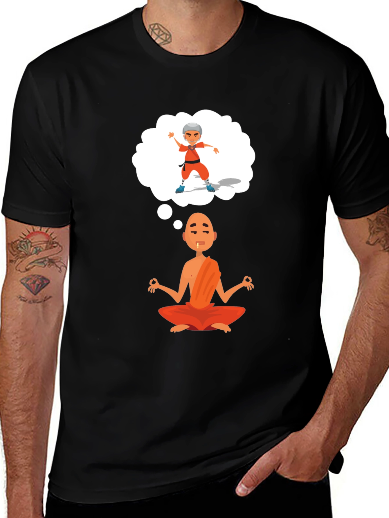 Variant 12 of Meditating Monk T-Shirt
