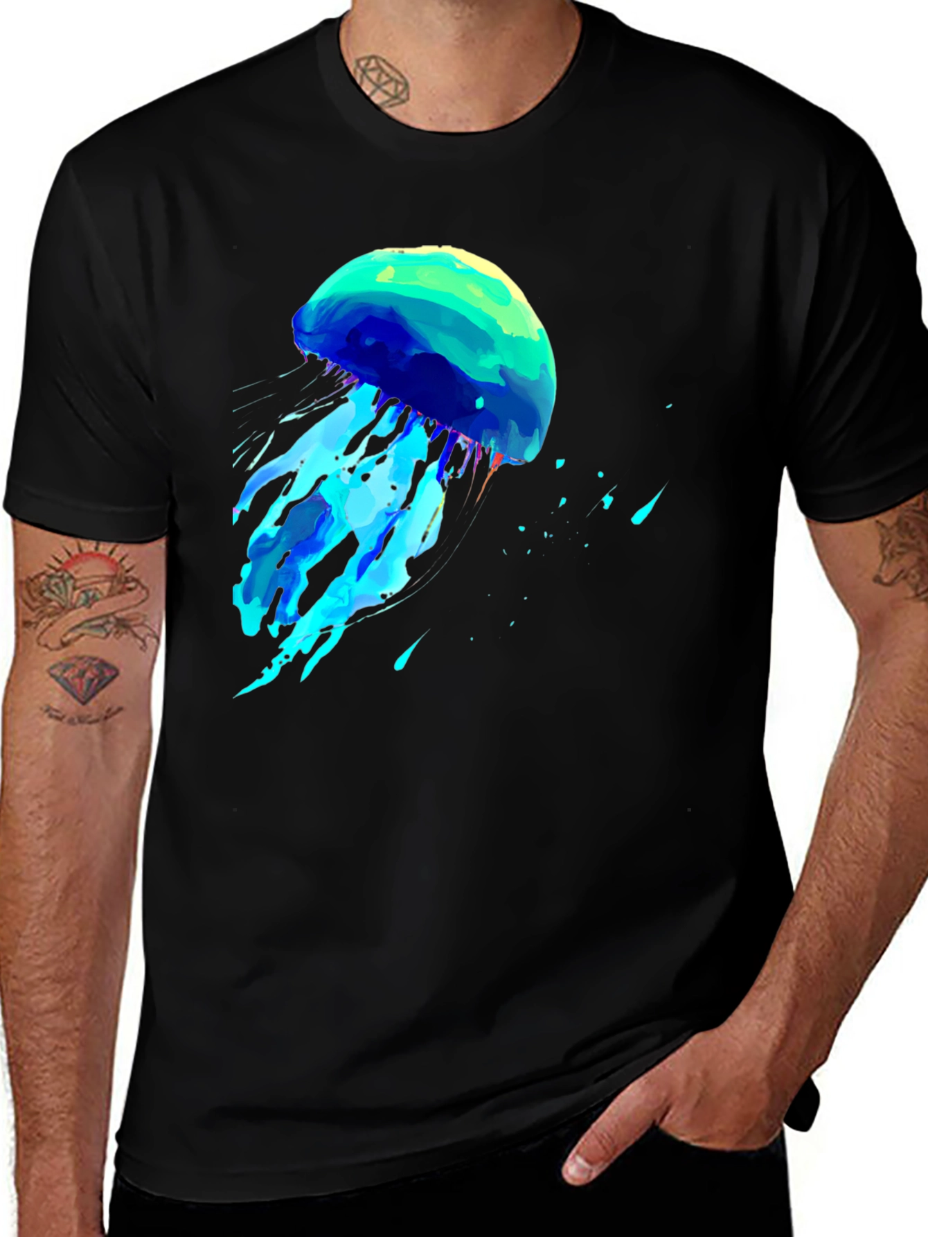Variant 24 of Jellyfish Graphic Tee - Vibrant Ocean Art Shirt