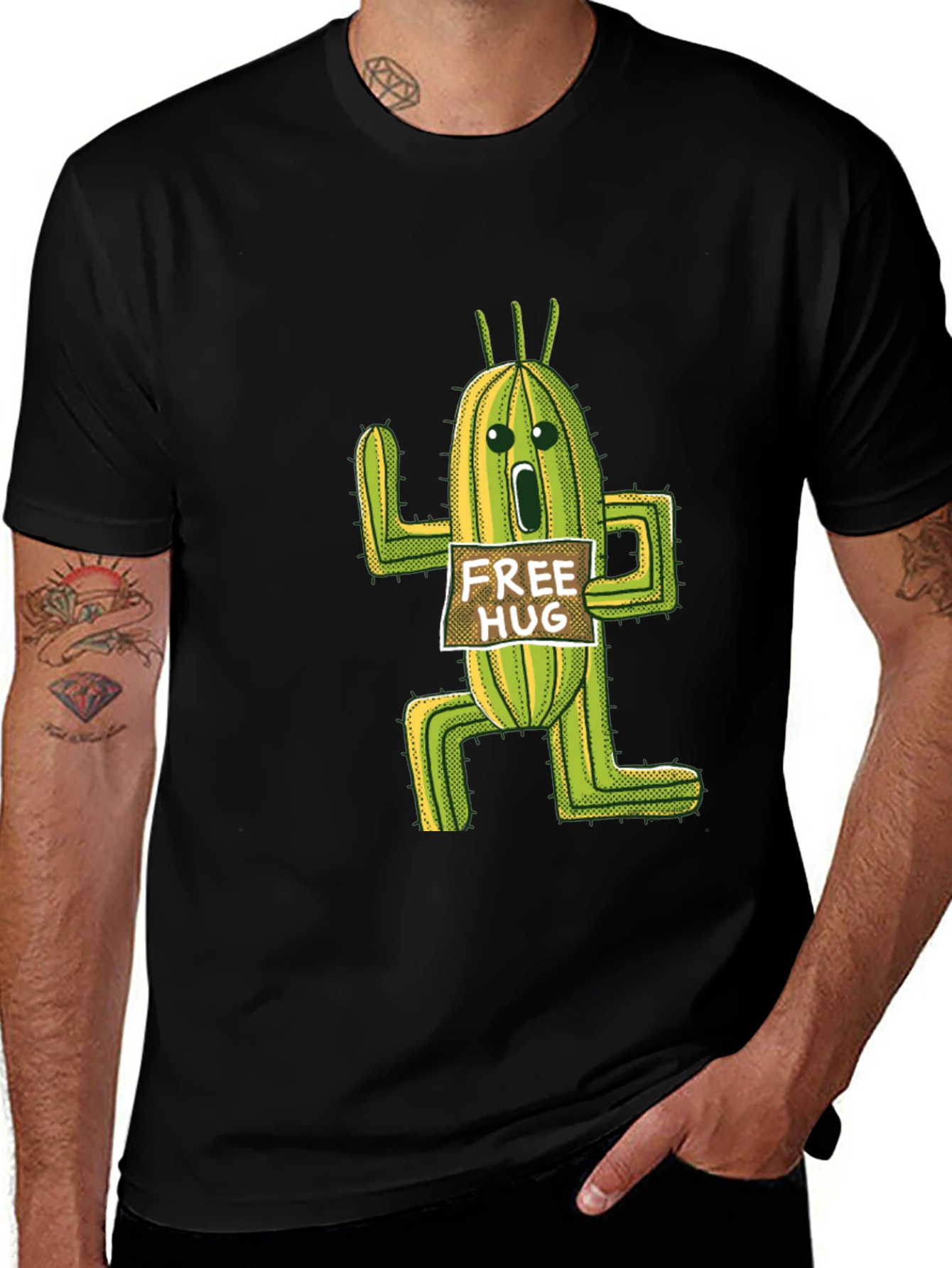 Variant 19 of Cactus Free Hug T-Shirt - Funny Graphic Tee