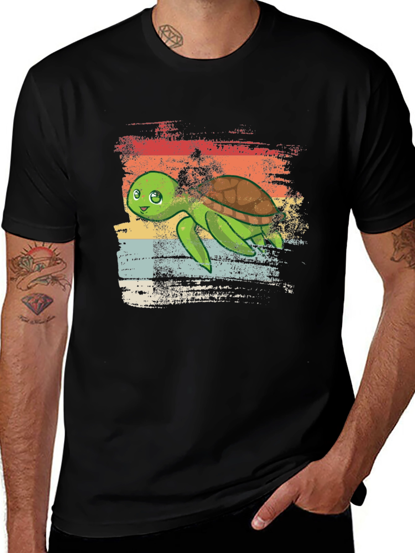 Variant 17 of Retro Turtle Graphic Tee - Cool Vintage Style