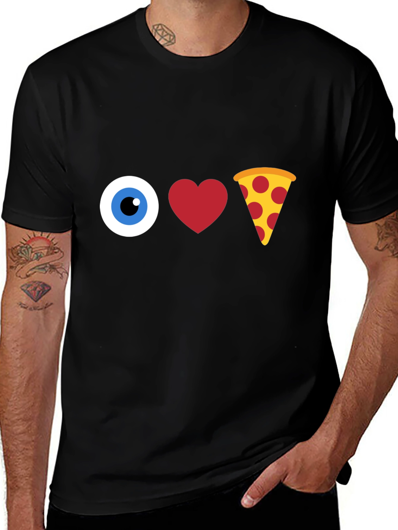 Variant 27 of I Love Pizza Graphic T-Shirt