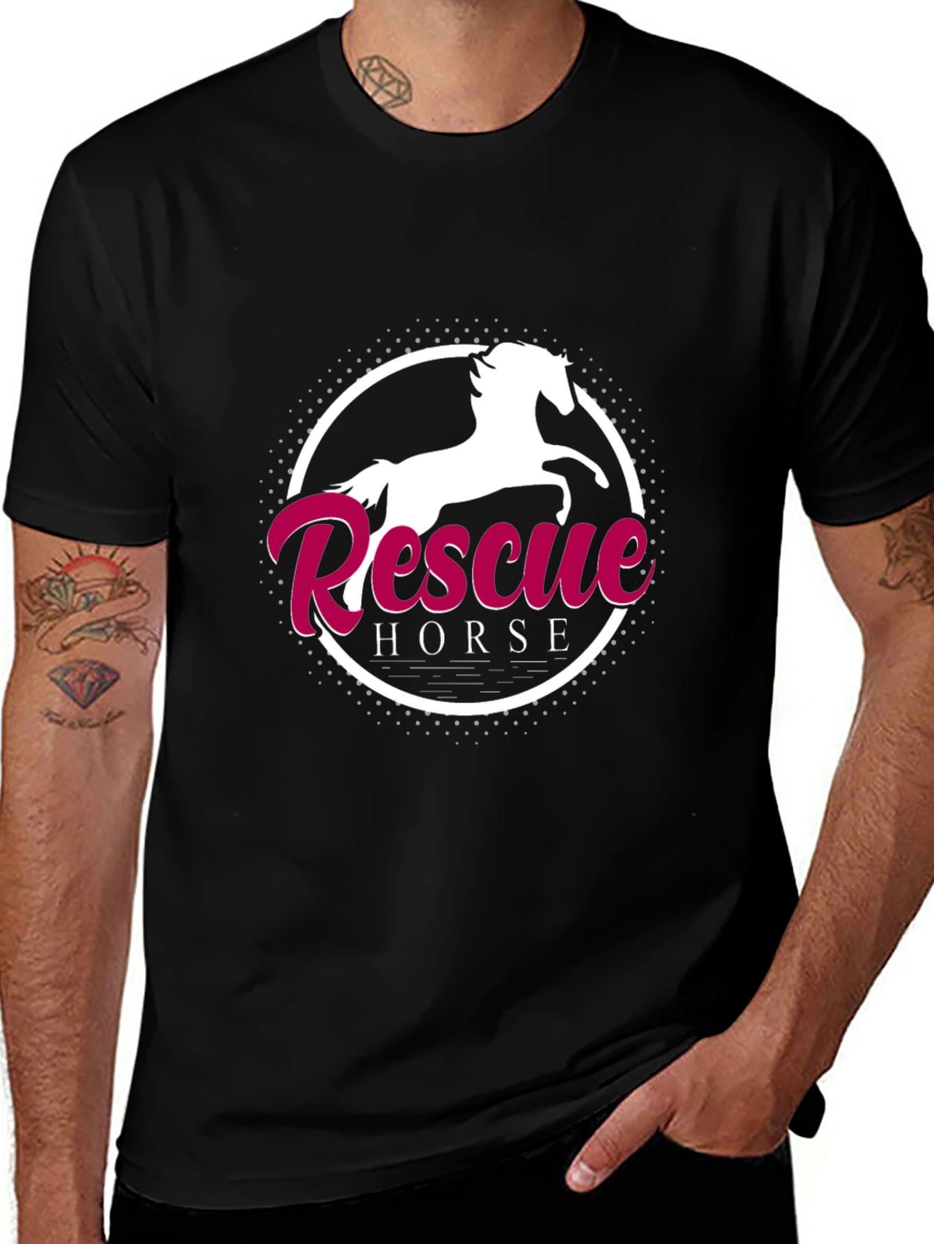 Variant 4 of Rescue Horse T-Shirt - Unisex Animal Lover Tee