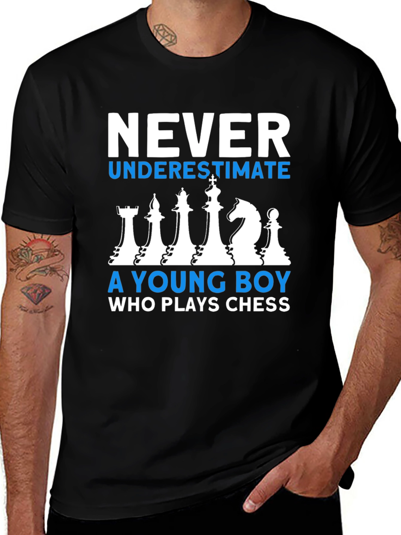Chess Player T-Shirt: Never Underestimate a Young Boy