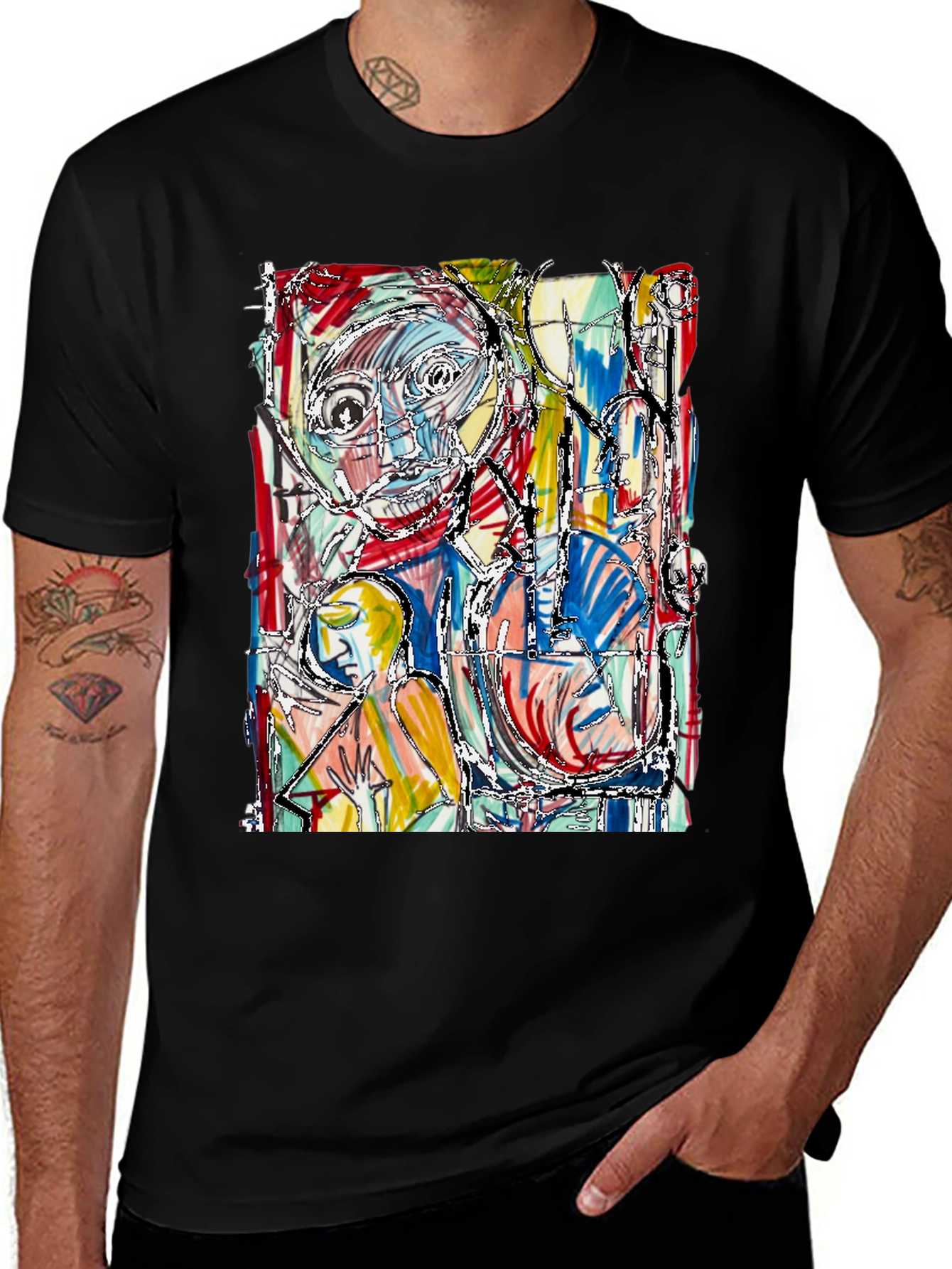 Variant 13 of Abstract Art Graphic Tee - Unique Style