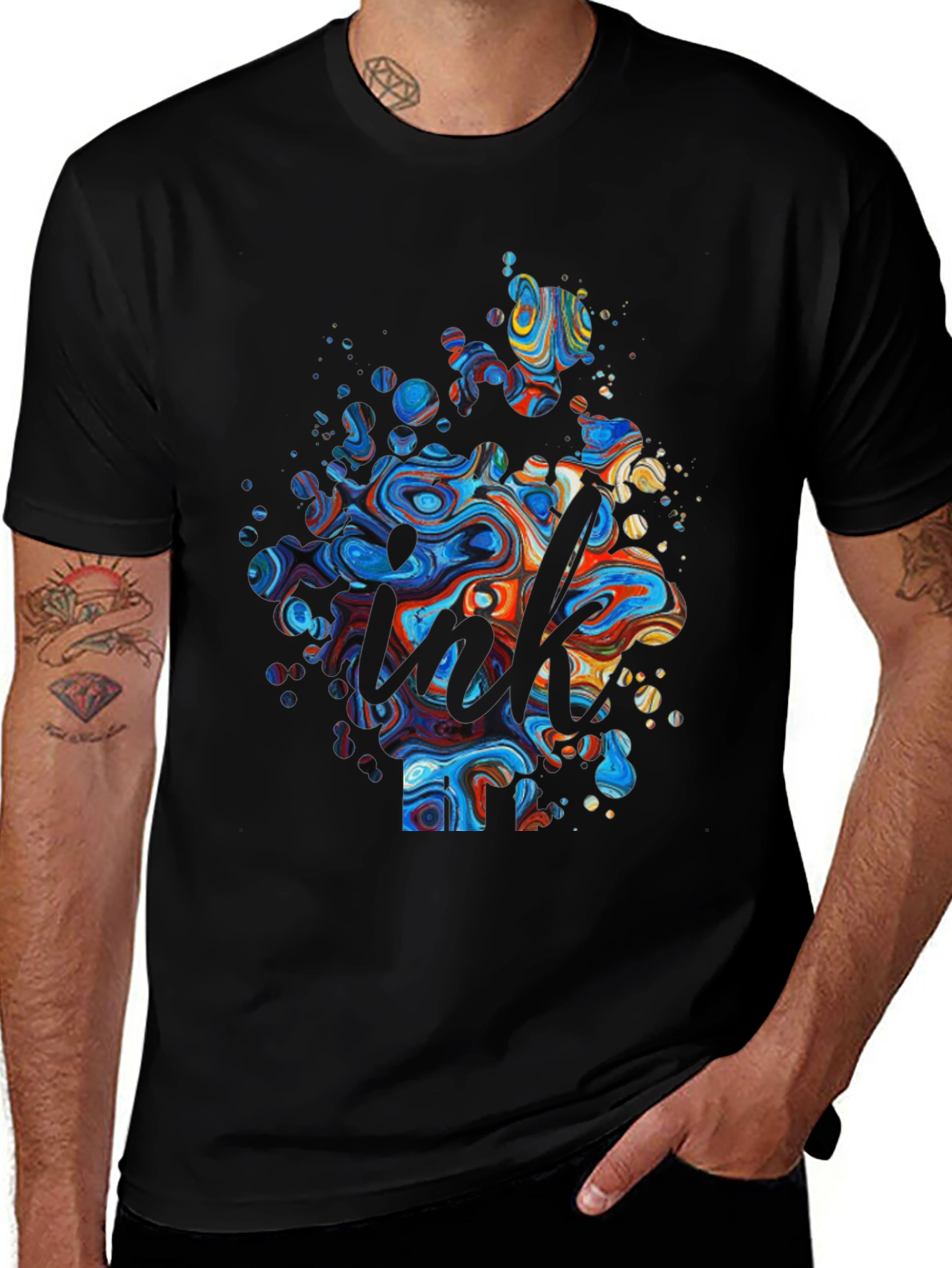 Variant 17 of Abstract Art Black T-Shirt