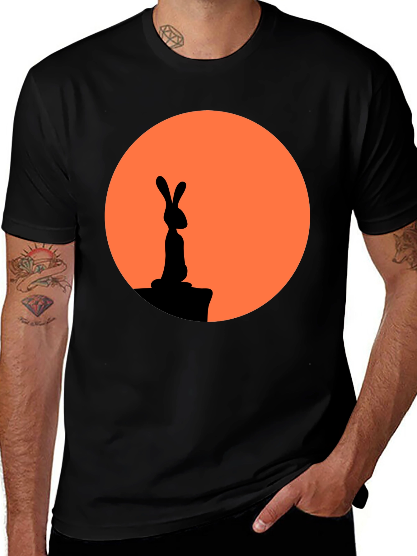 Variant 28 of Rabbit Silhouette Graphic Tee